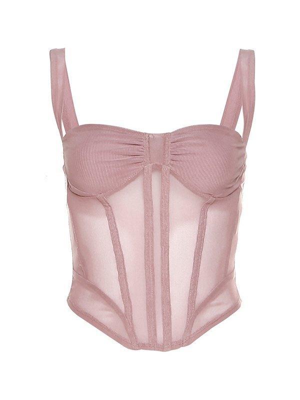 Sheer Mesh Corset Top Product Image