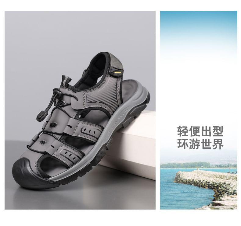 Drawstring Cutout Slingback Sandals Product Image