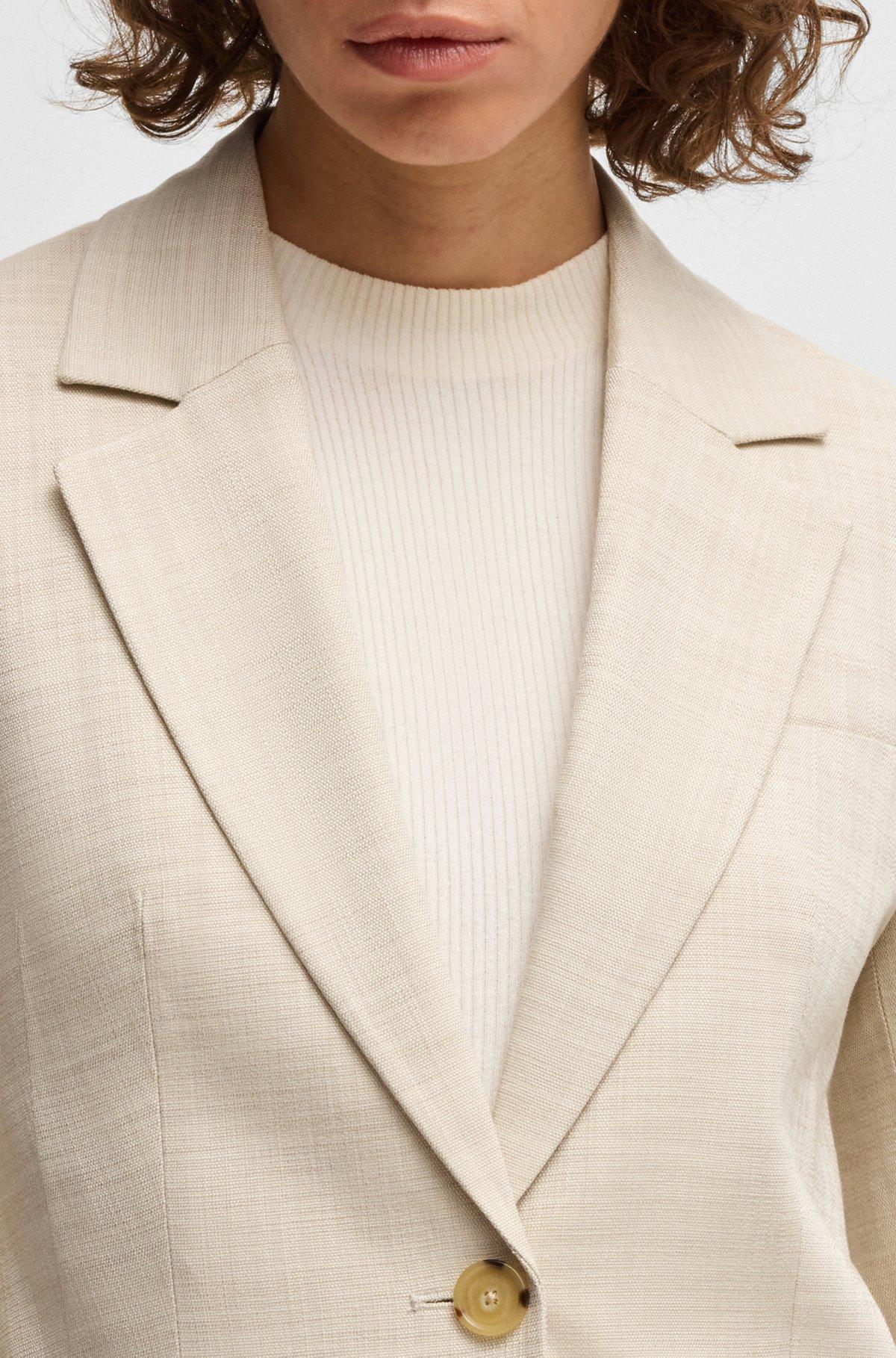 Tailored jacket in melange stretch fabric Product Image
