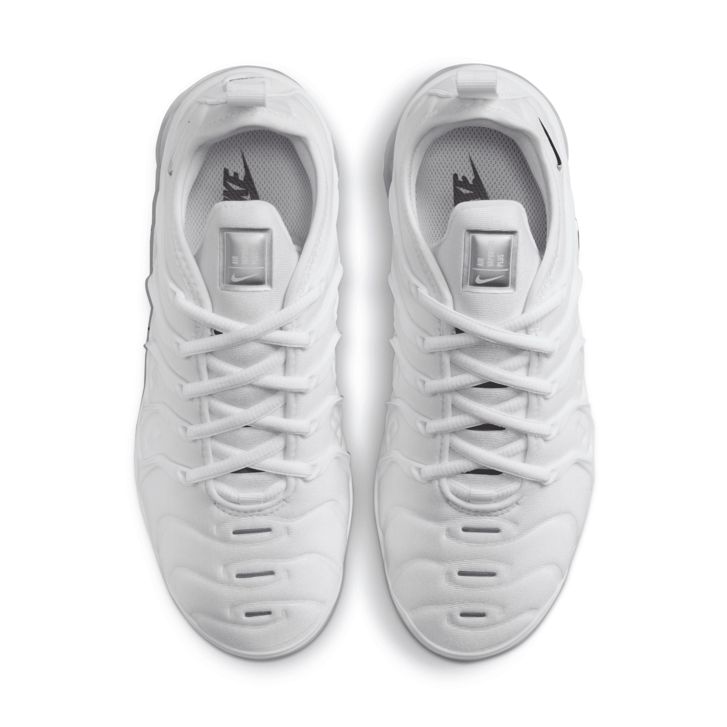 Nike Womens Air Vapormax Plus - Running Shoes White/Metallic Silver Product Image