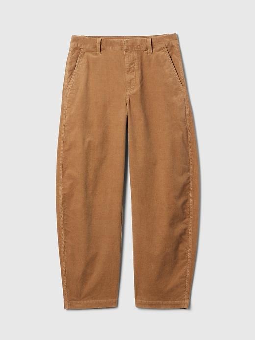 High Rise Corduroy Tapered Ankle Trousers Product Image