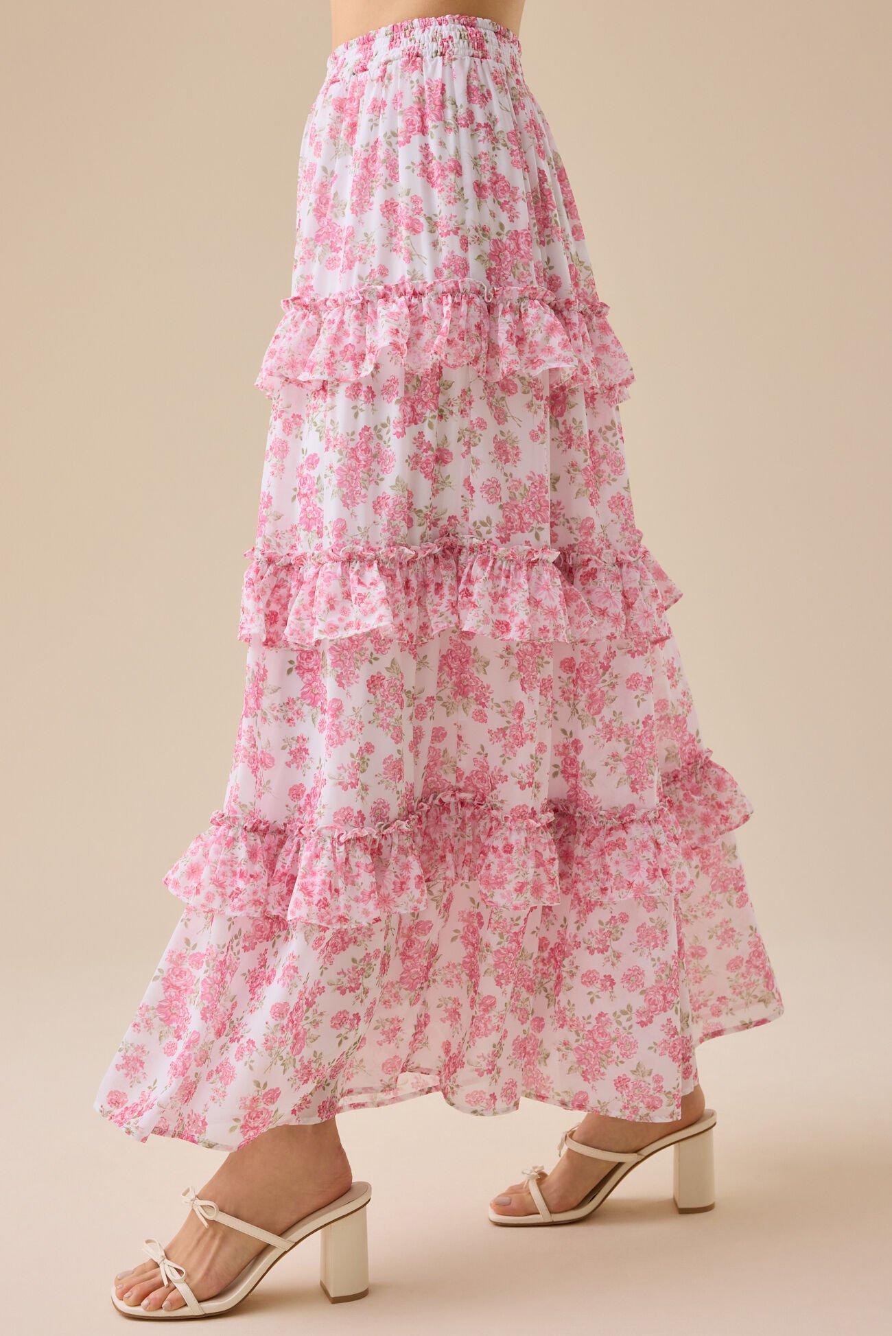 Lex Floral Maxi Skirt Product Image