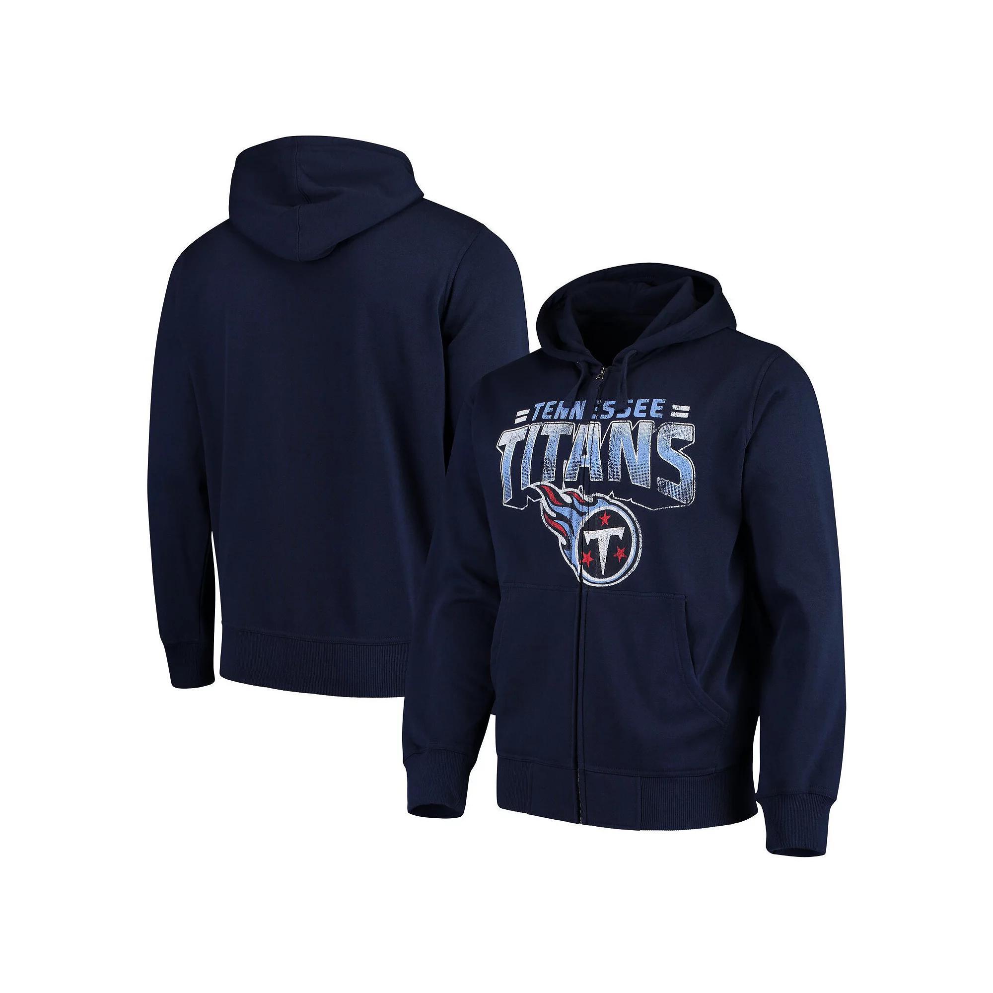 Men's G-III Sports by Carl Banks Navy Tennessee Titans Perfect Season Full-Zip Hoodie, Size: Medium, Blue Product Image