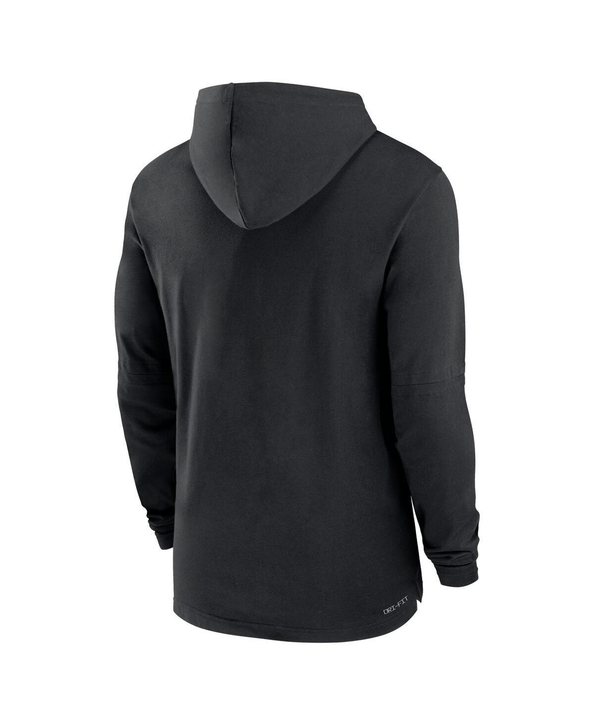 NIKE Men's Royal New York Giants Sideline Hoodie Performance Long Sleeve T-shirt Product Image