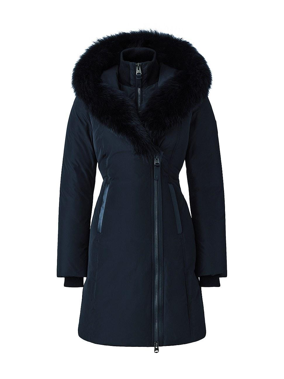 Womens Kay Shearling-Collar Down Coat Product Image