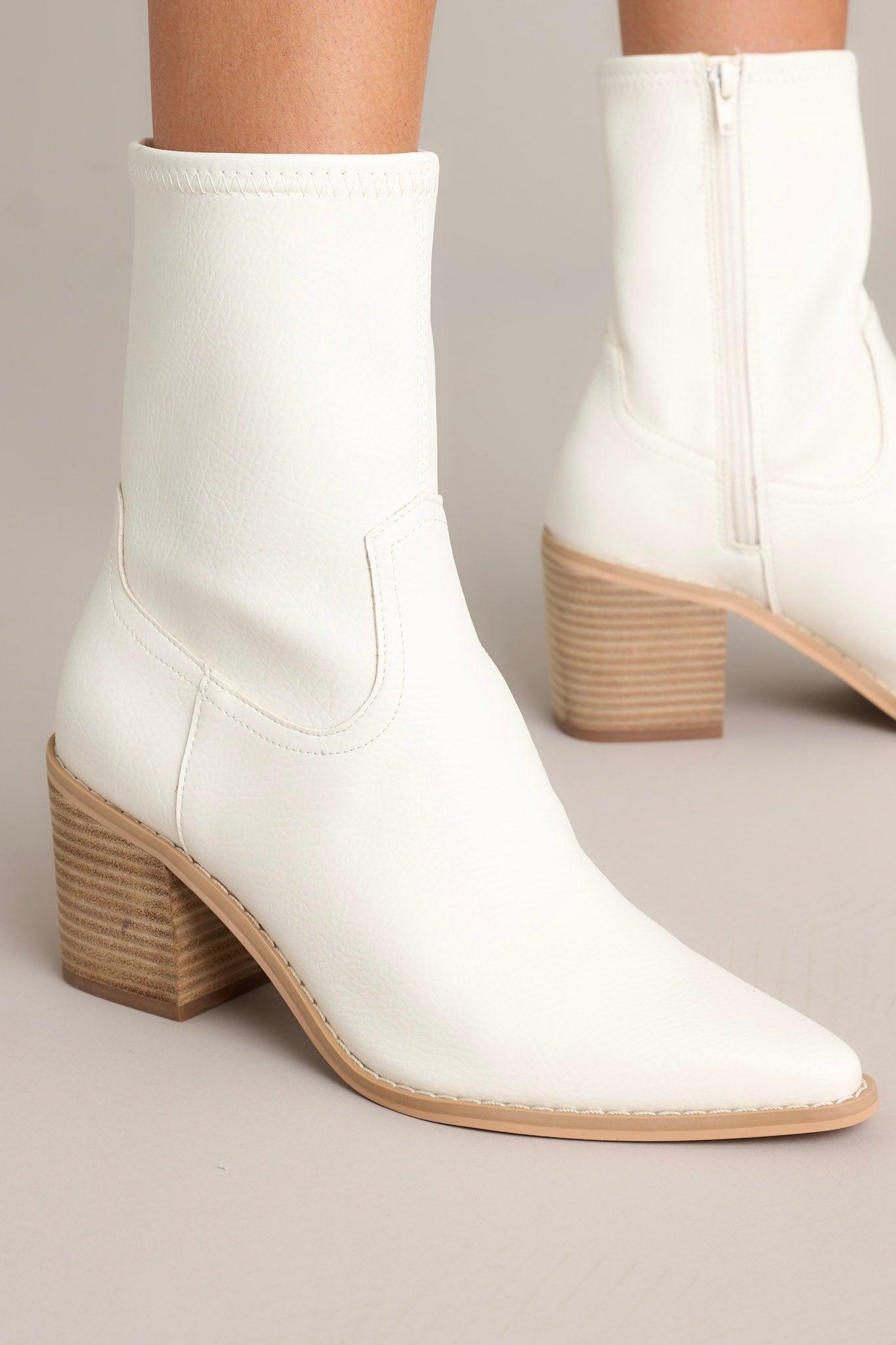 Stride In Style White Ankle Boots Product Image