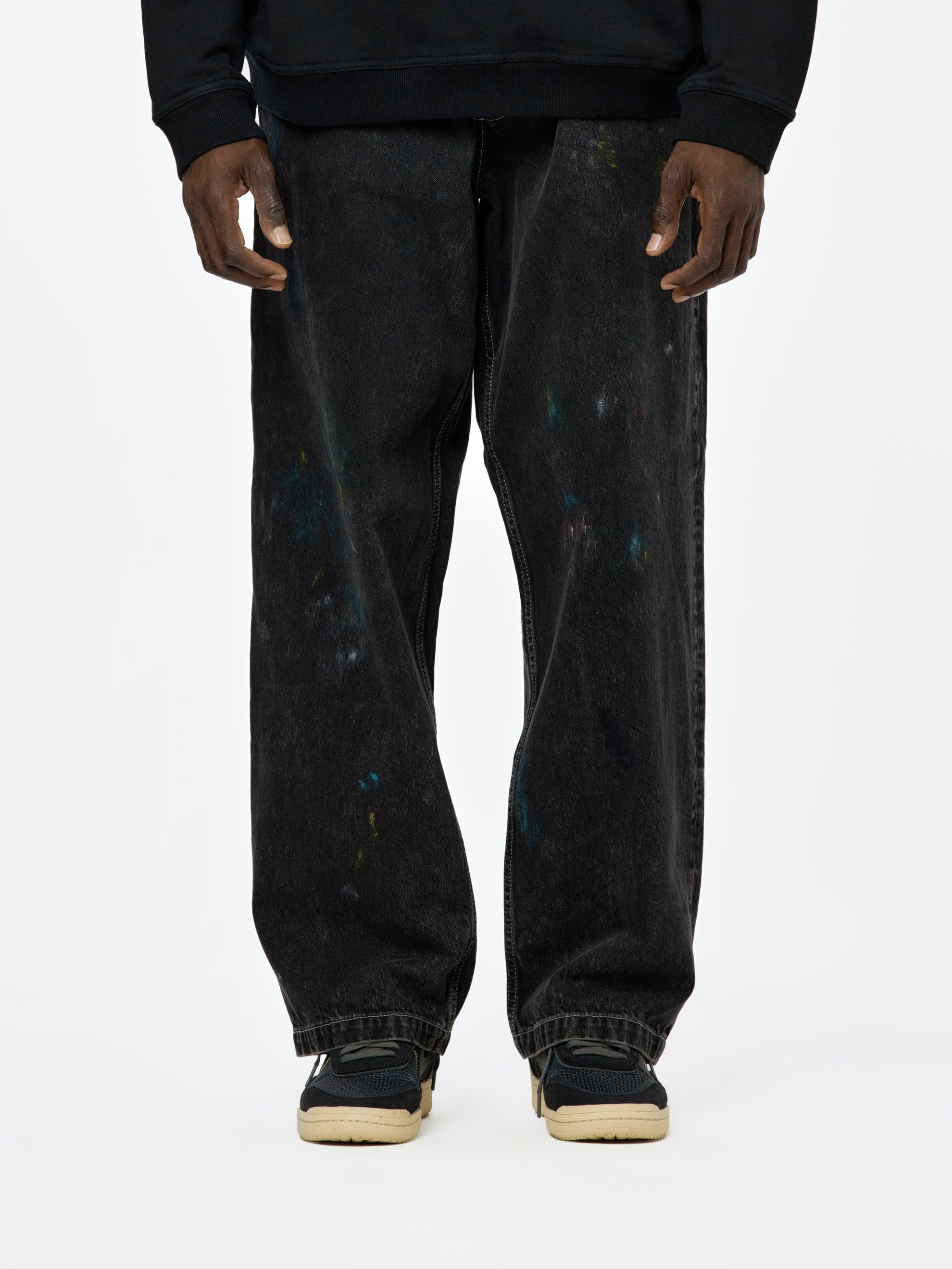 5 Pocket Denim Pants (Washed Black) Product Image