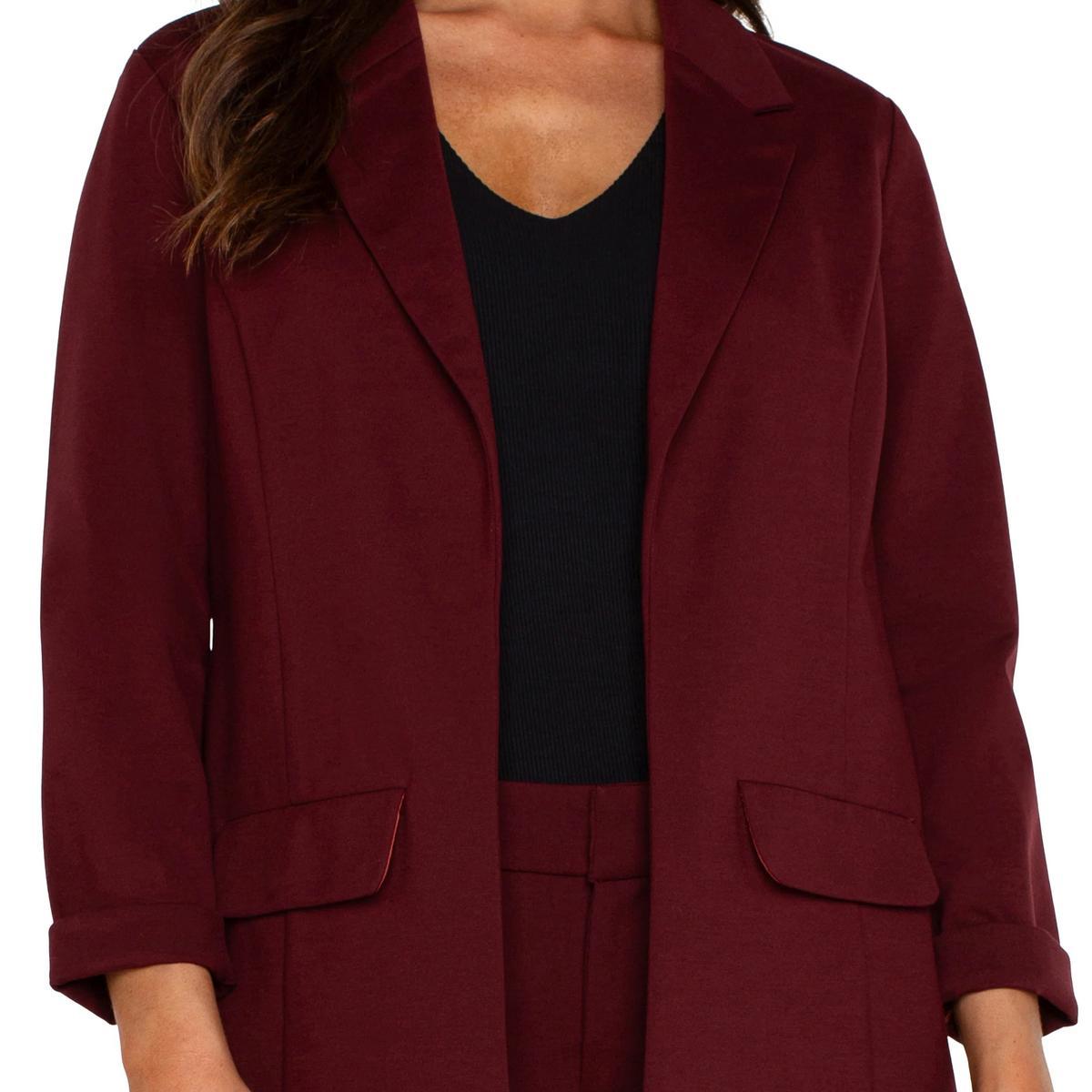 Boyfriend Blazer With Princess Darts - Bordeaux Product Image