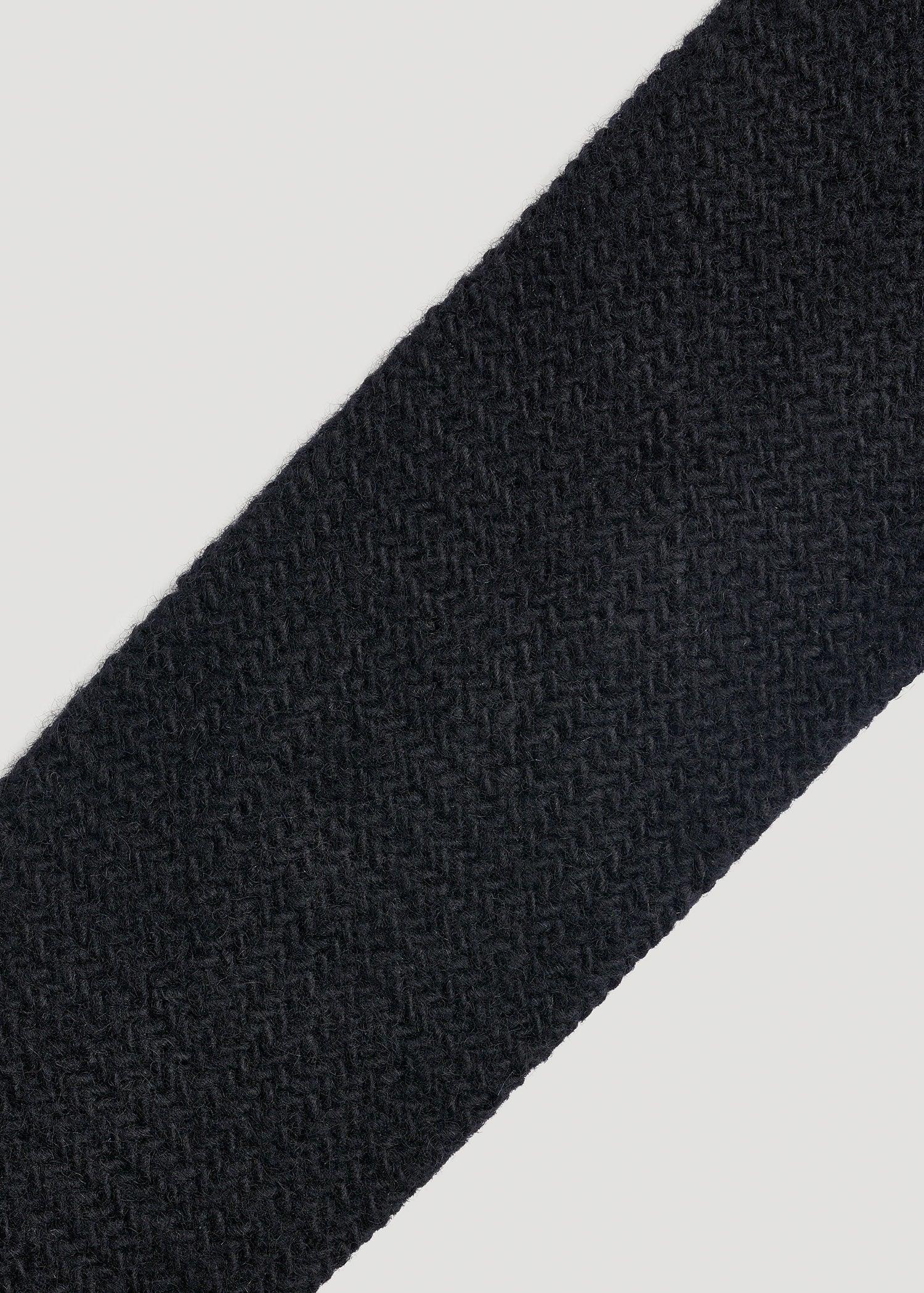 Wool Tie for Tall Men in Black Product Image