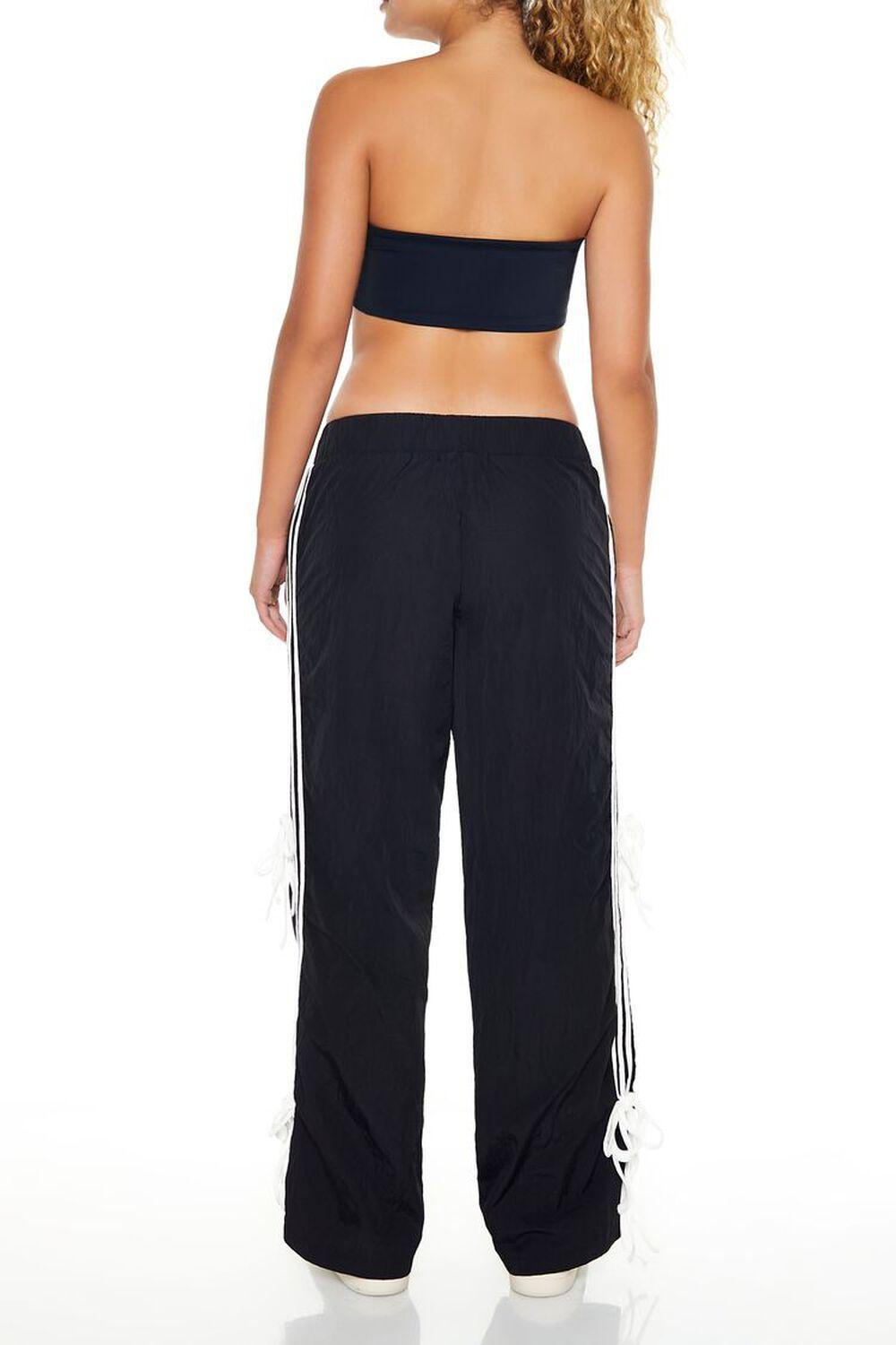 Mid-Rise Striped Bow Sweatpants | Forever 21 Product Image