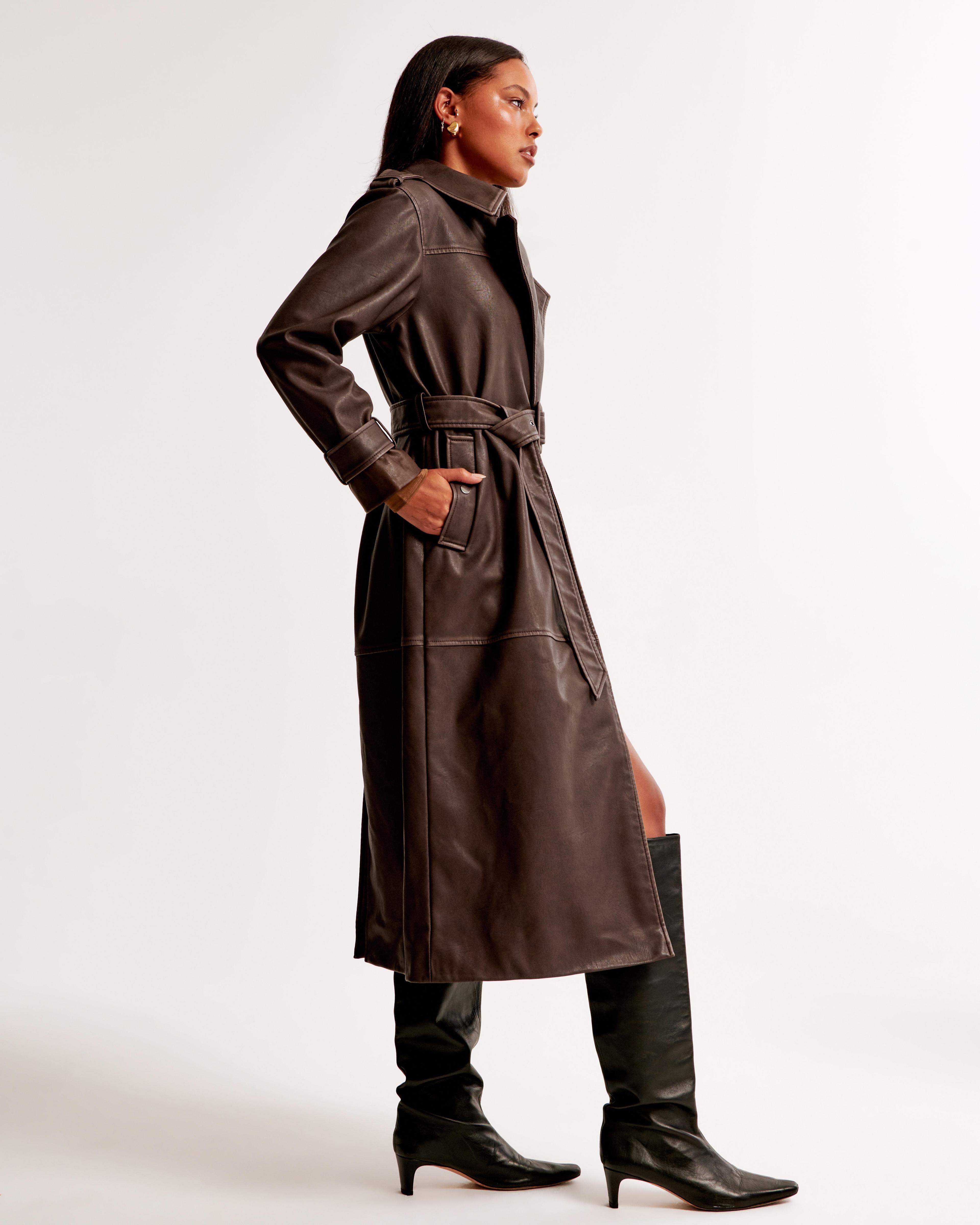 Vol. 28 Vegan Leather Trench Coat Product Image