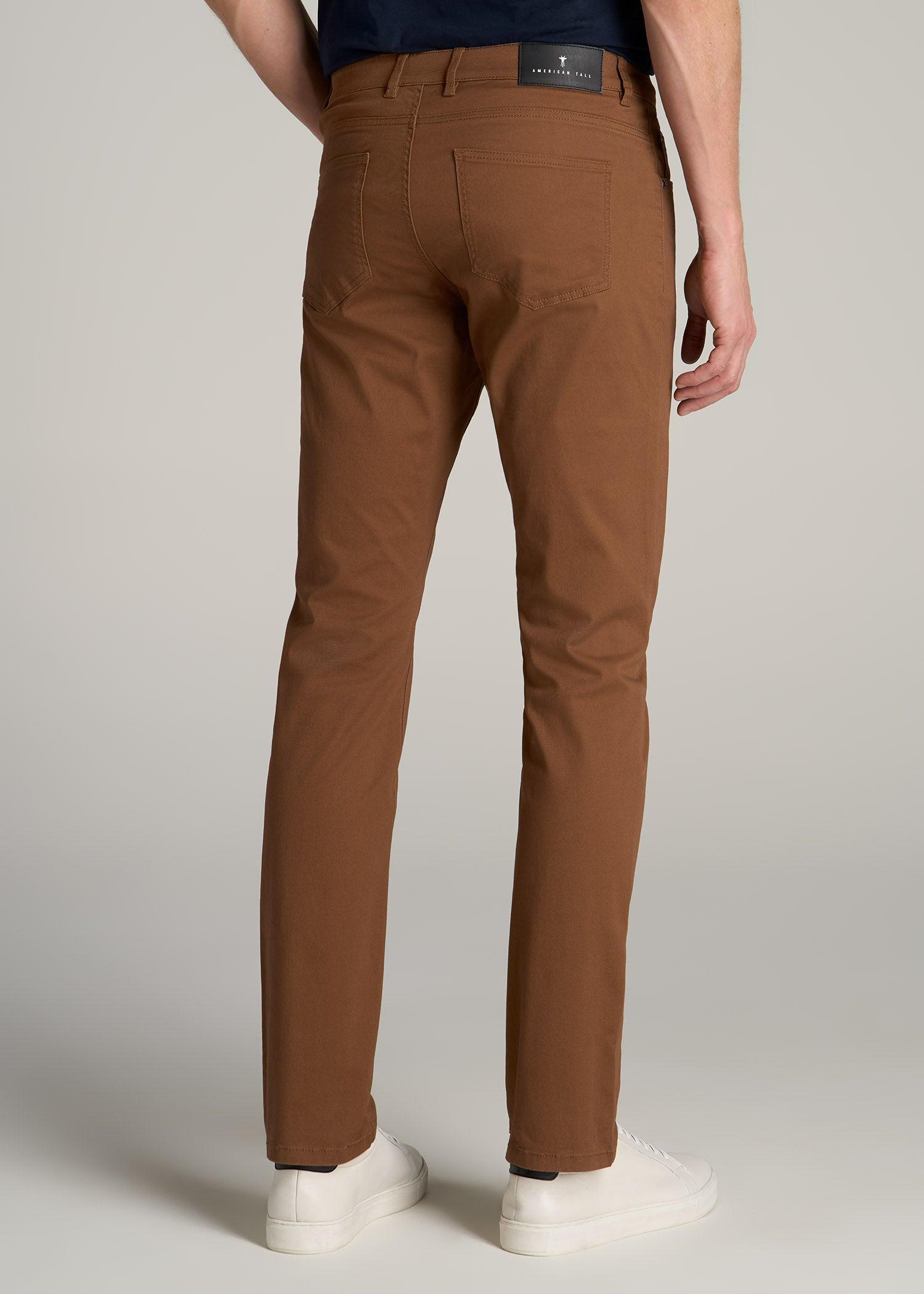 Carman TAPERED Fit Five Pocket Pants for Tall Men in Pebble Grey Male Product Image