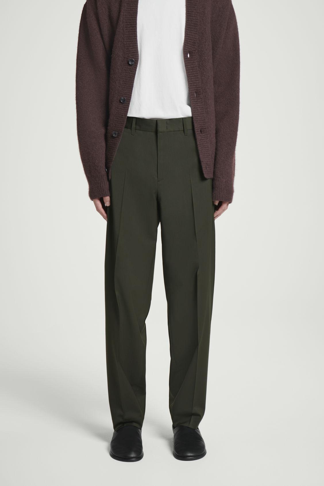 REGULAR WOOL STRAIGHT-LEG PANTS Product Image