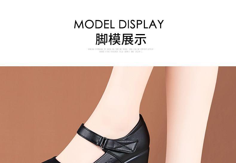 Platform Wedge Mary Jane Pumps Product Image