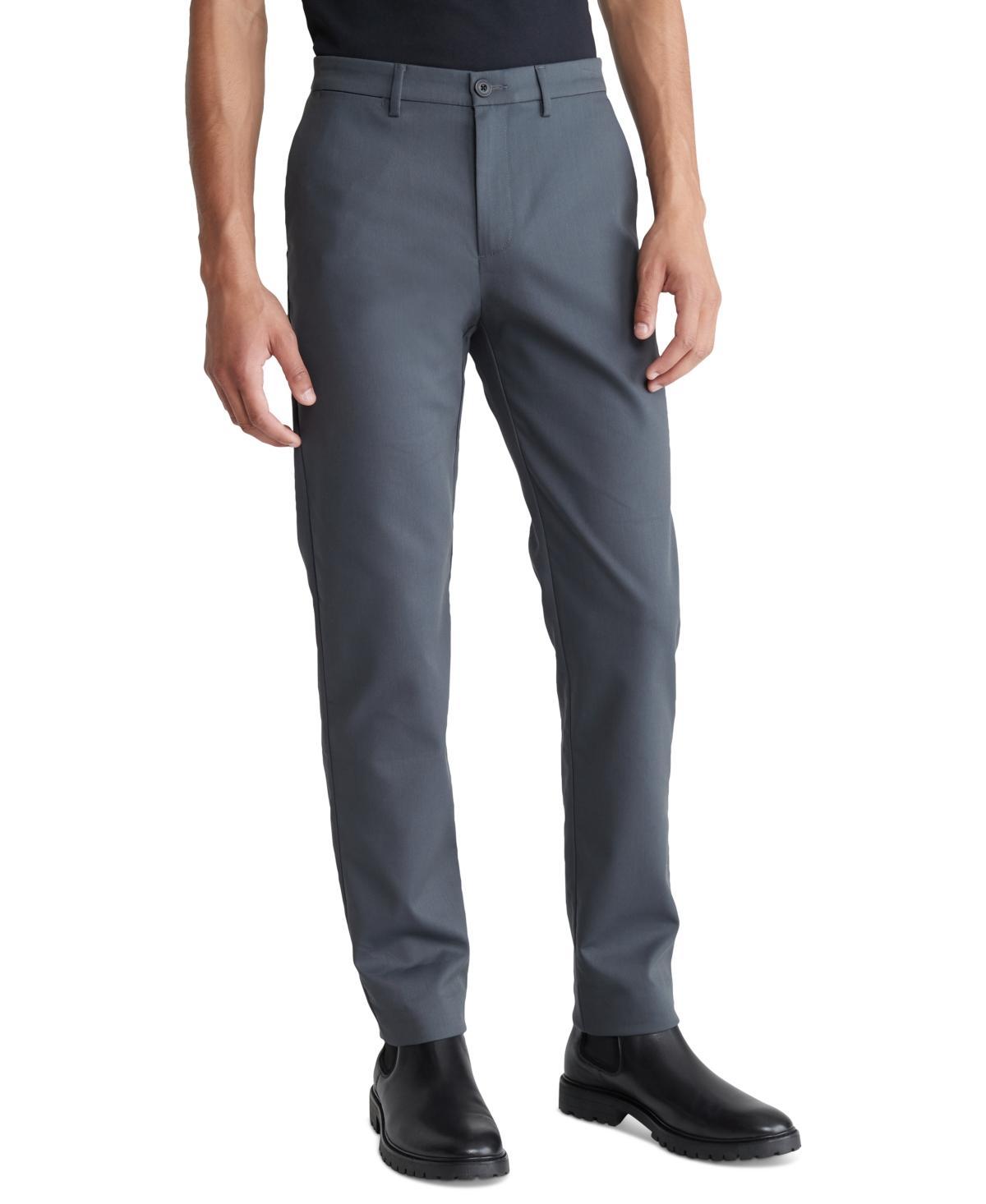 Calvin Klein Mens Modern Stretch Chino Pants - Grey - 32W x 32L Product Image