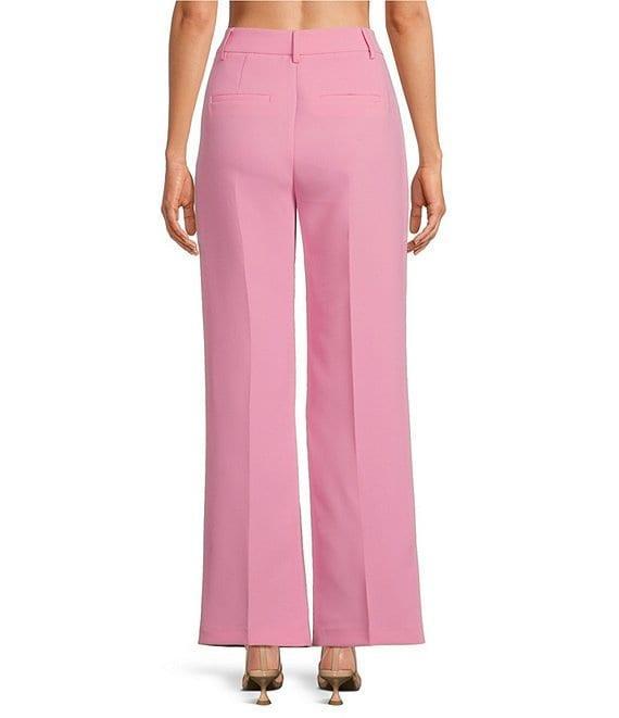 Gianni Bini Hartley Crepe Pleated Straight Wide Leg Coordinating Pants Product Image