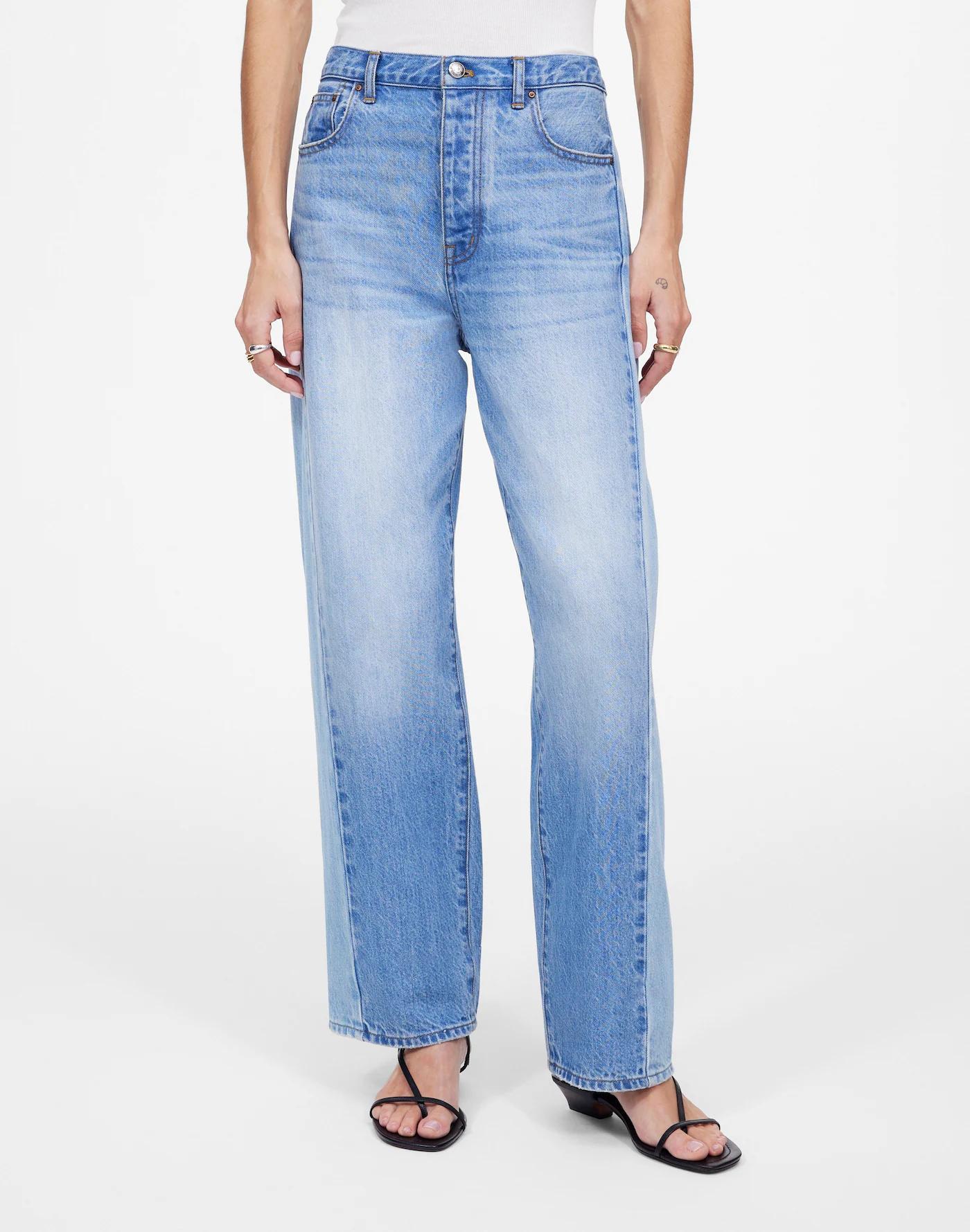 Pieced Barrel-leg Jeans in Redlands Wash Product Image