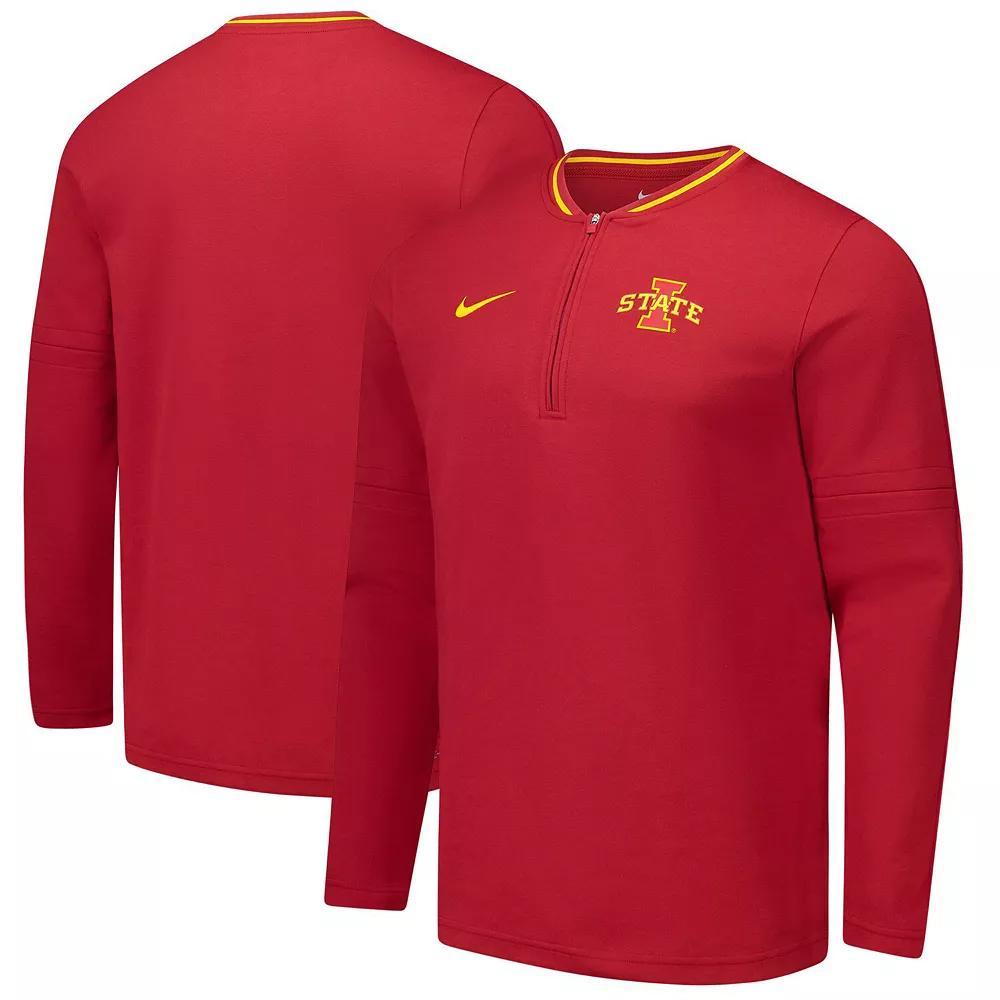 Men's Nike Cardinal Iowa State Cyclones Coaches Quarter-Zip Jacket, Size: XL, Red Product Image