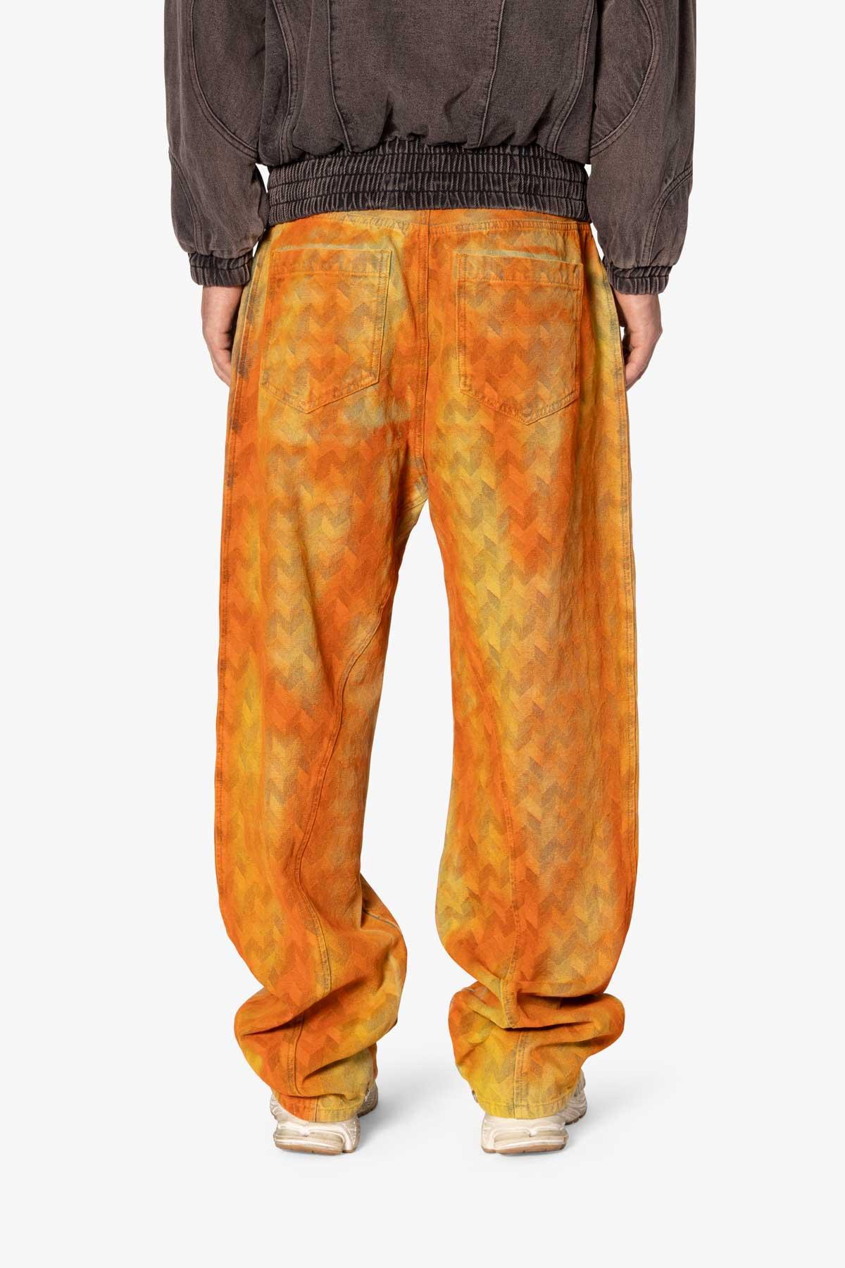 Ultra Baggy Sunny Jacquard Denim - Orange Product Image