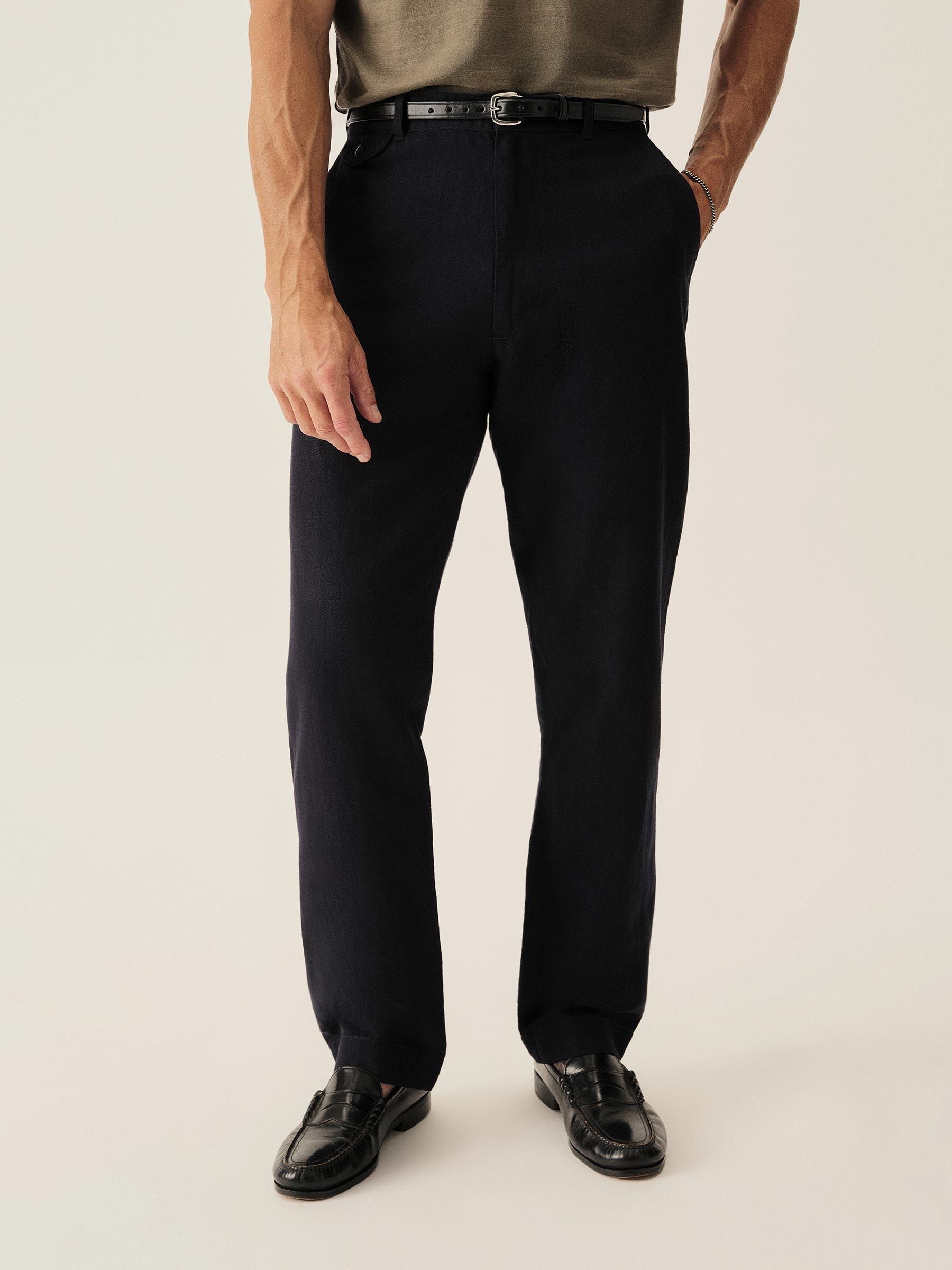 Dress Navy Capitola Linen Carry-On Ford Standard Pant Product Image