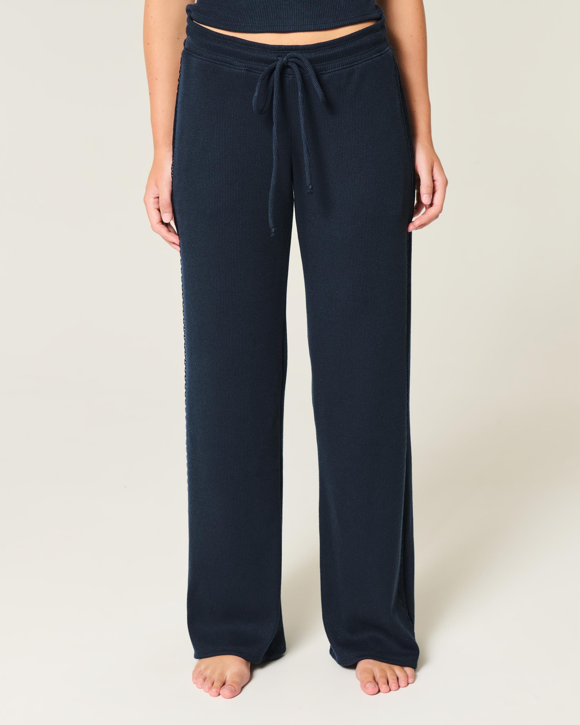 Gilly Hicks Waffle Lace Straight Pants Product Image