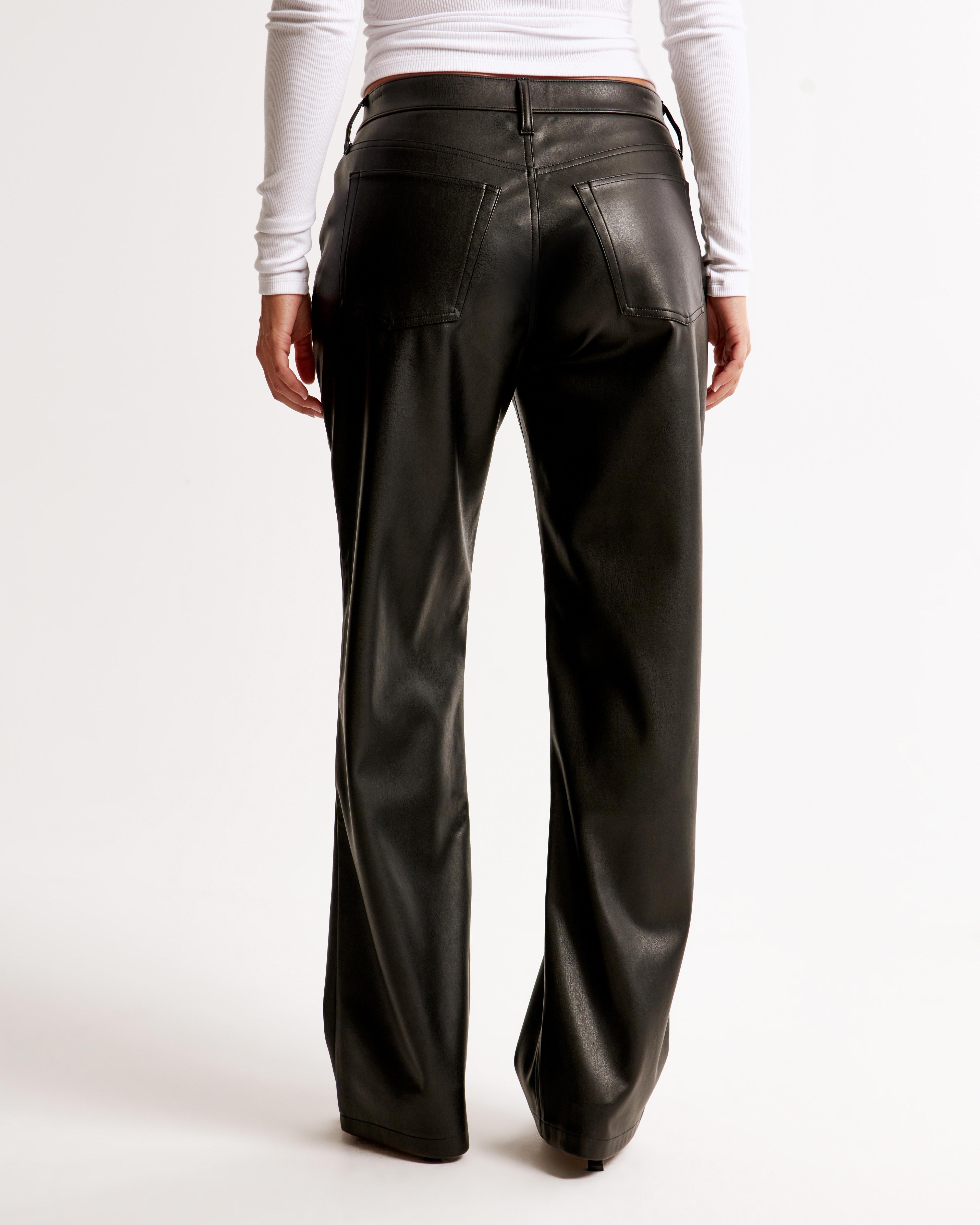 Curve Love Vegan Leather Low Rise Baggy Pant Product Image