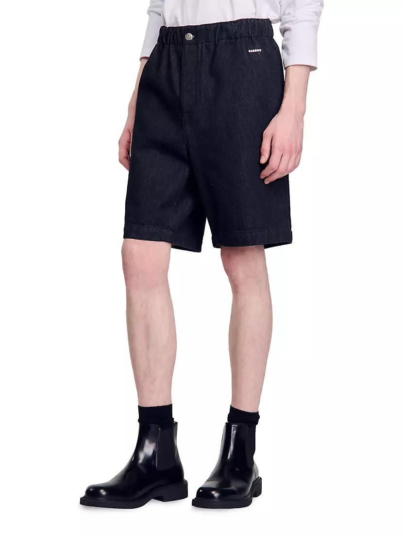 Raw Denim Bermuda Shorts Product Image