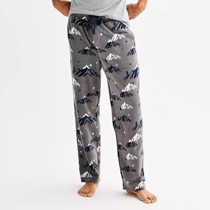 Men's Sonoma Goods For Life® Microfleece Pajama Pants, Size: XXL, Snow Mountain Gray Product Image