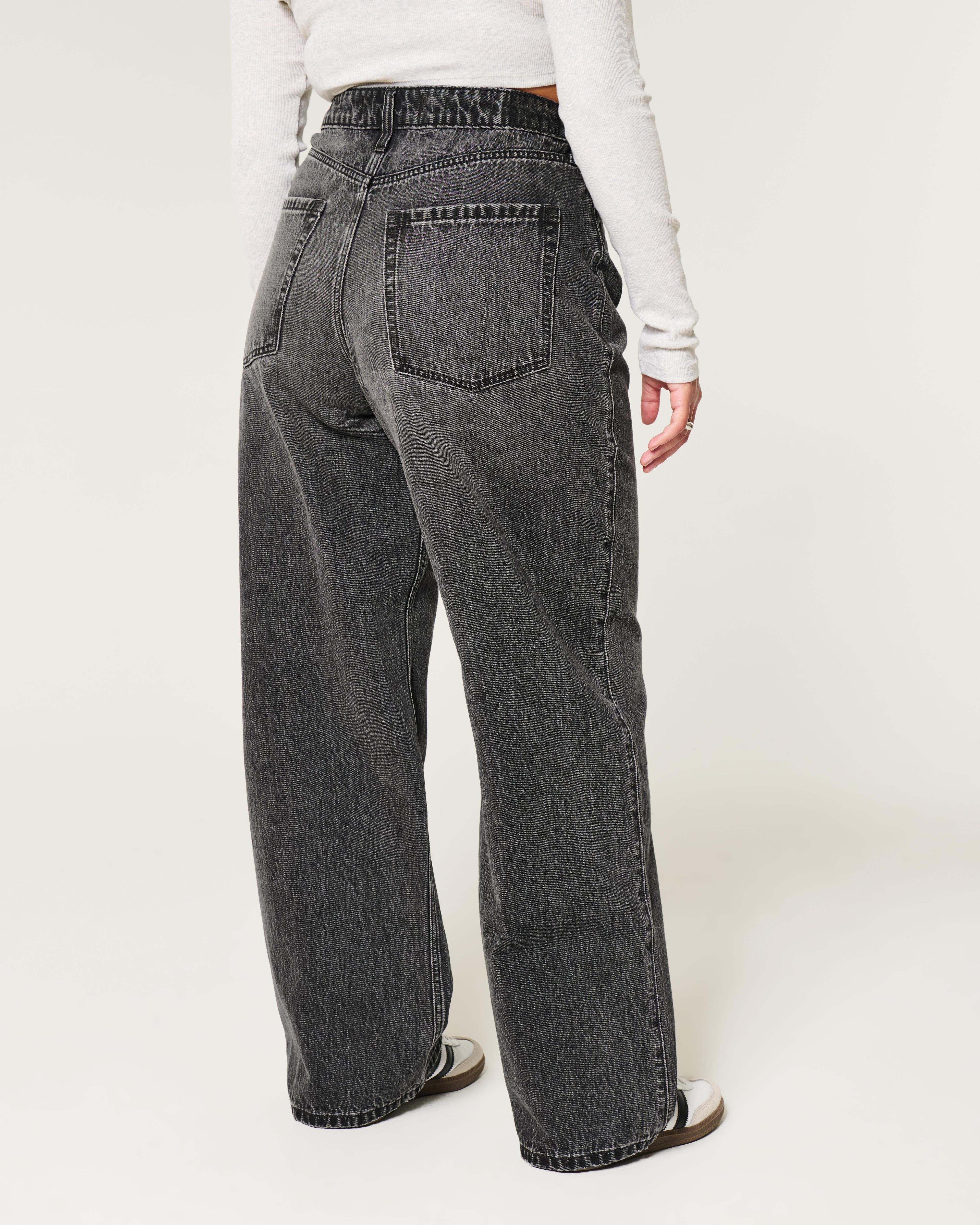 Ultra High-Rise Medium Wash Baggy Jeans Product Image