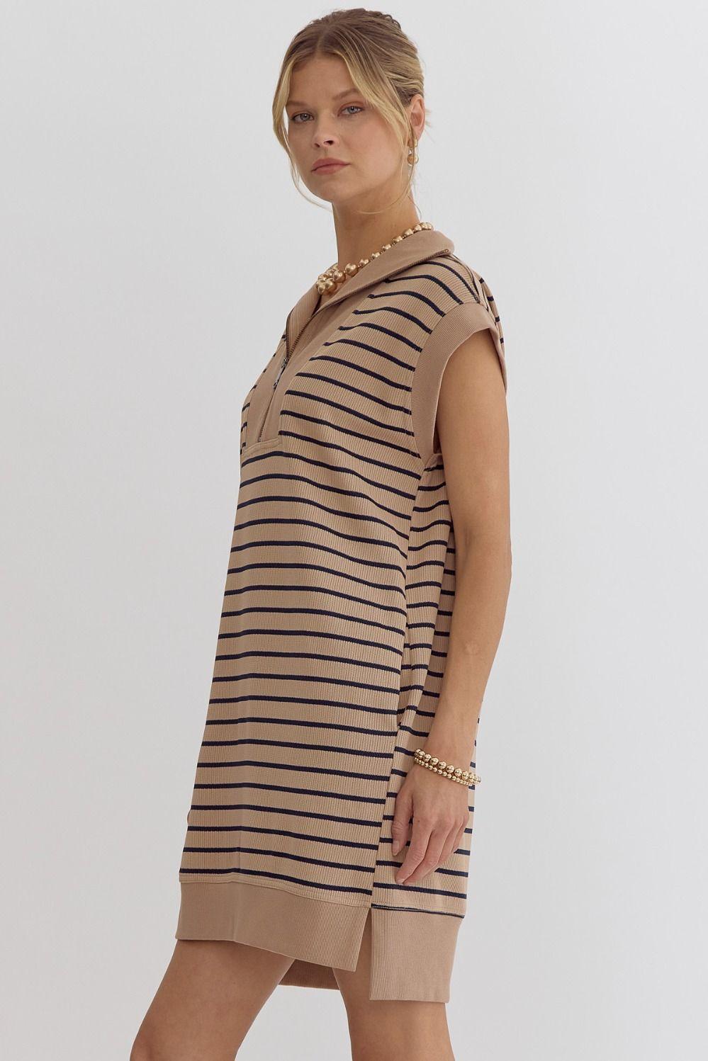 Toni Stripe Knit Dress Product Image