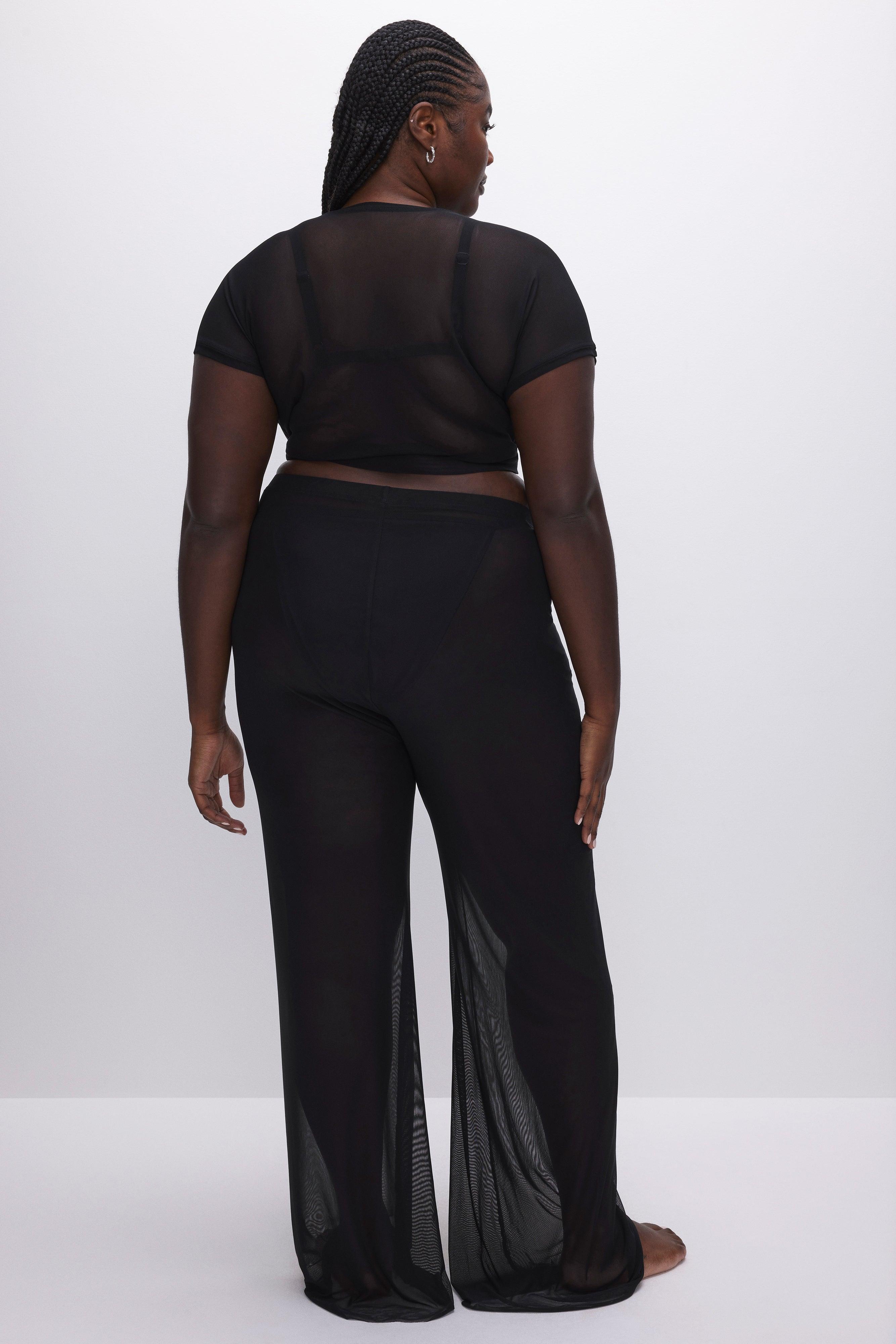 MESH WIDE PANTS | BLACK001 Product Image