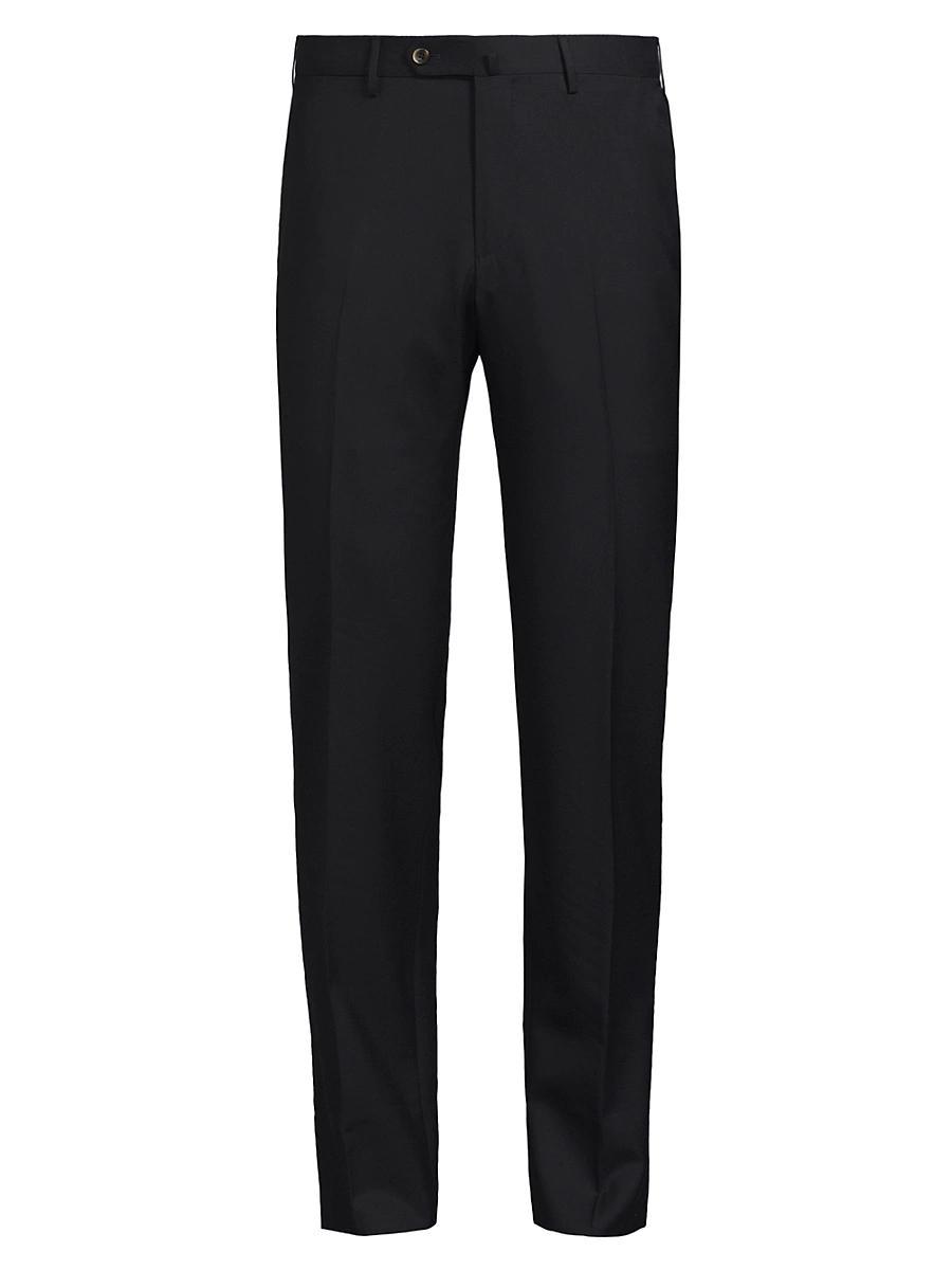 Mens High-Performance Wool Button-Tab Slim Trousers Product Image