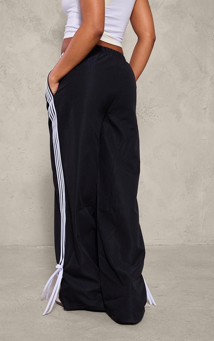 Black Shell Bow Detail Track Pants Product Image