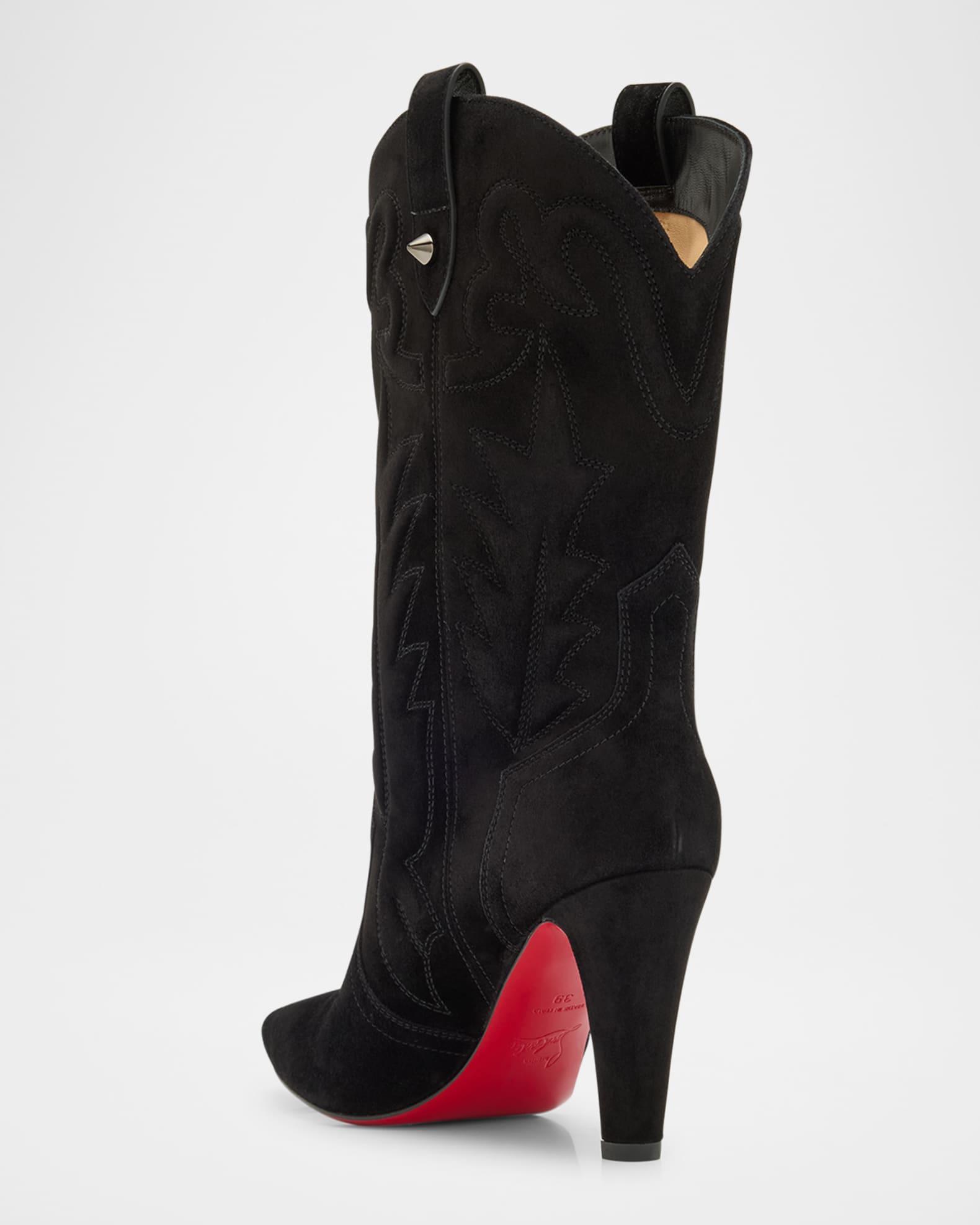 Santia Suede Red Sole Booties Product Image
