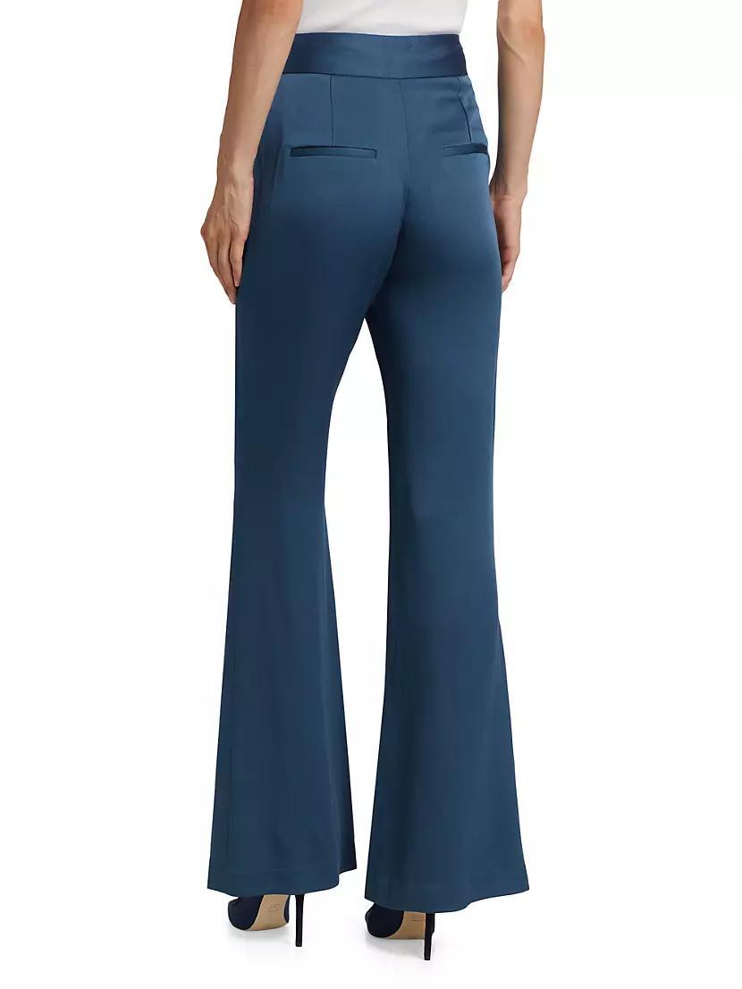 Lebone Satin High-Rise Flared Pants Product Image