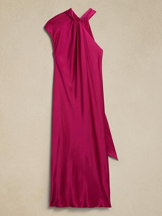 Kaia Silk Midi Dress Product Image