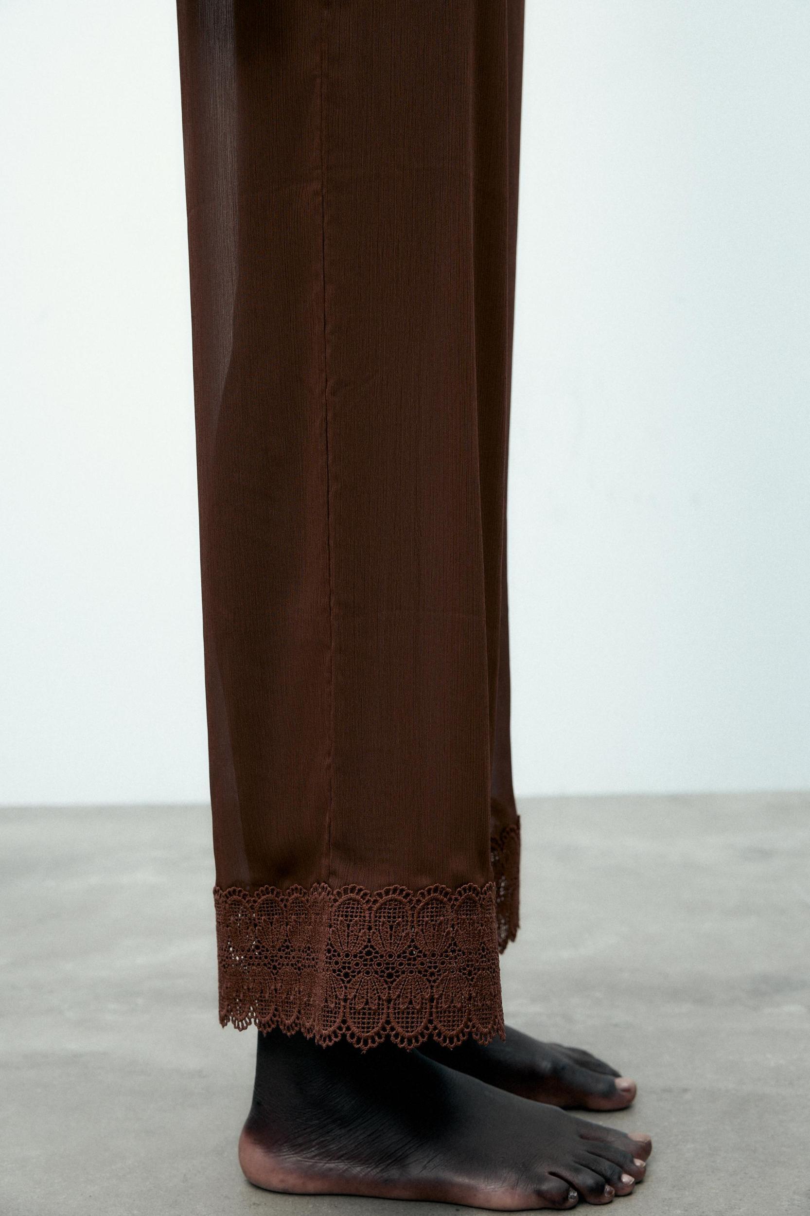 FLOWY LACE PANTS Product Image