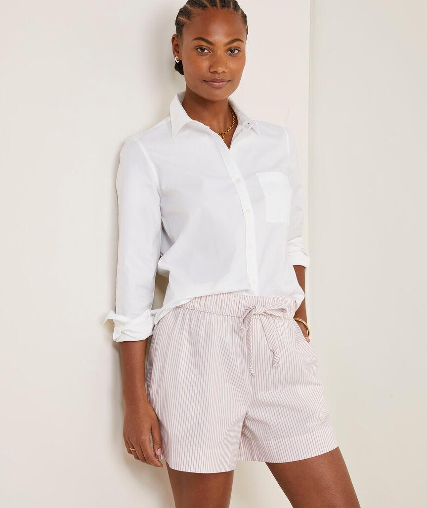 Poplin Tie-Waist Shorts Product Image