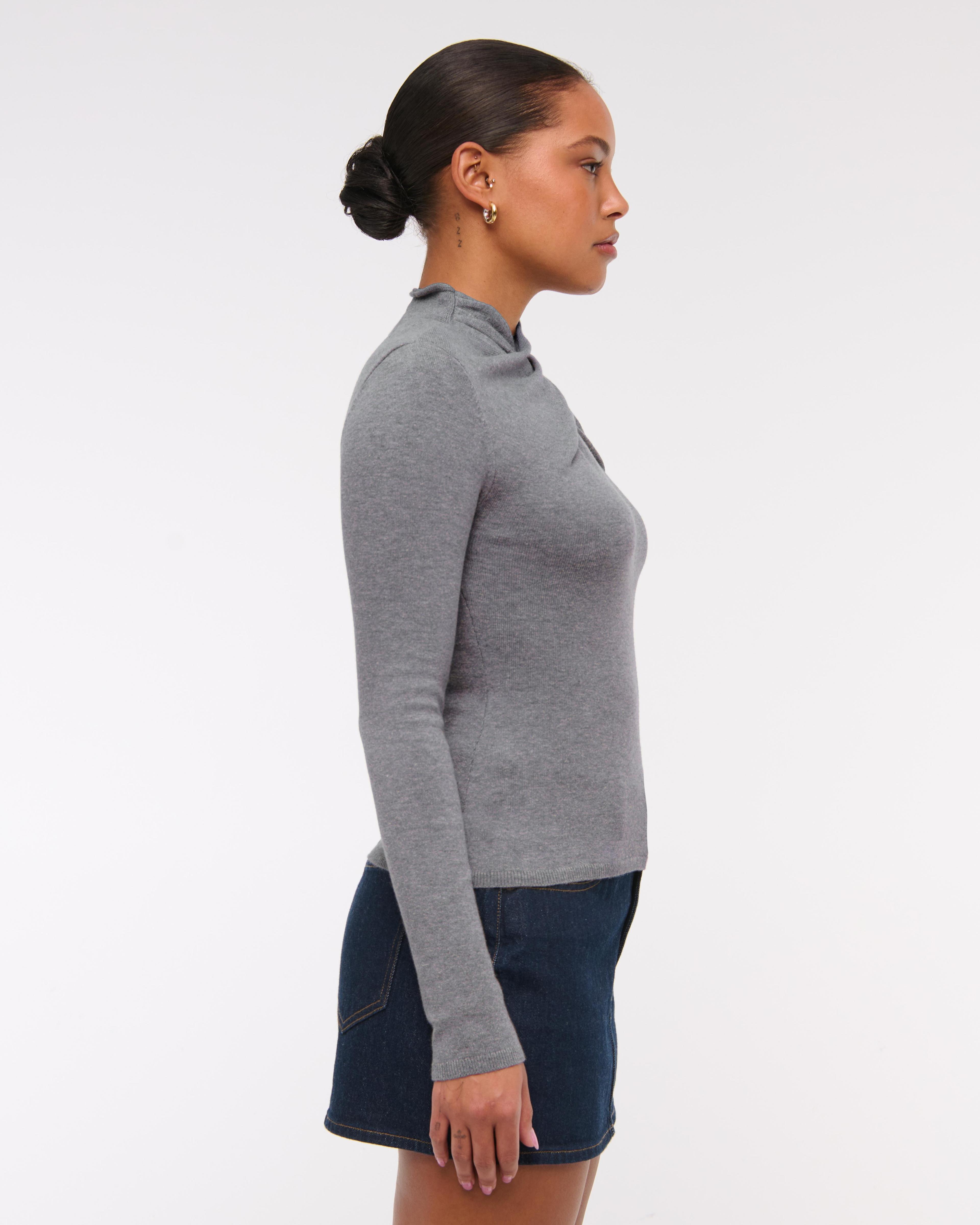 Keyhole Mini Mockneck Sweater Product Image