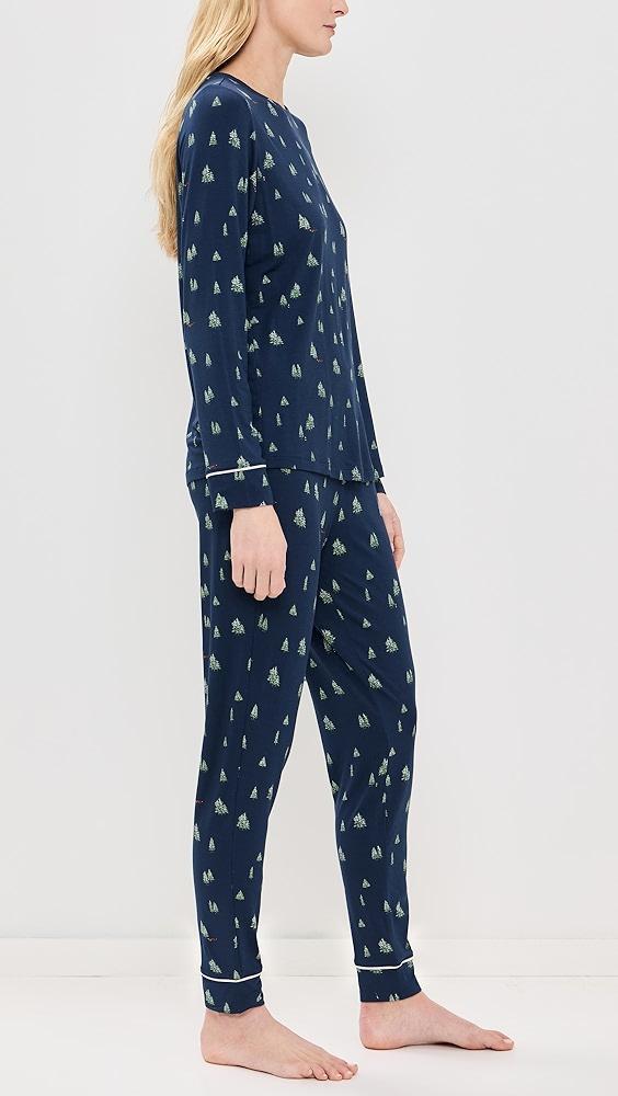 Eberjey Gisele Printed Crew PJ Set | Shopbop Product Image