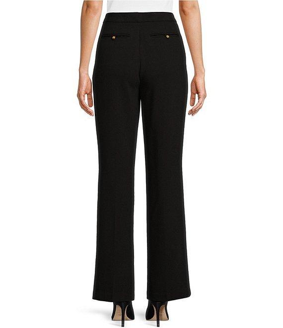 Donna Karan Knit Mid Rise Bootcut Pants Product Image