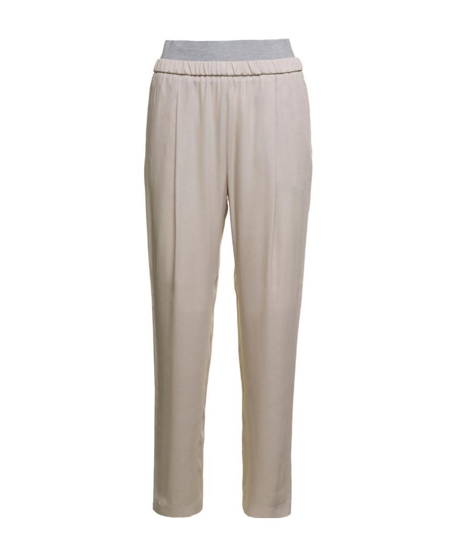 FABIANA FILIPPI Pleated Details Casual Pants In Nude Product Image