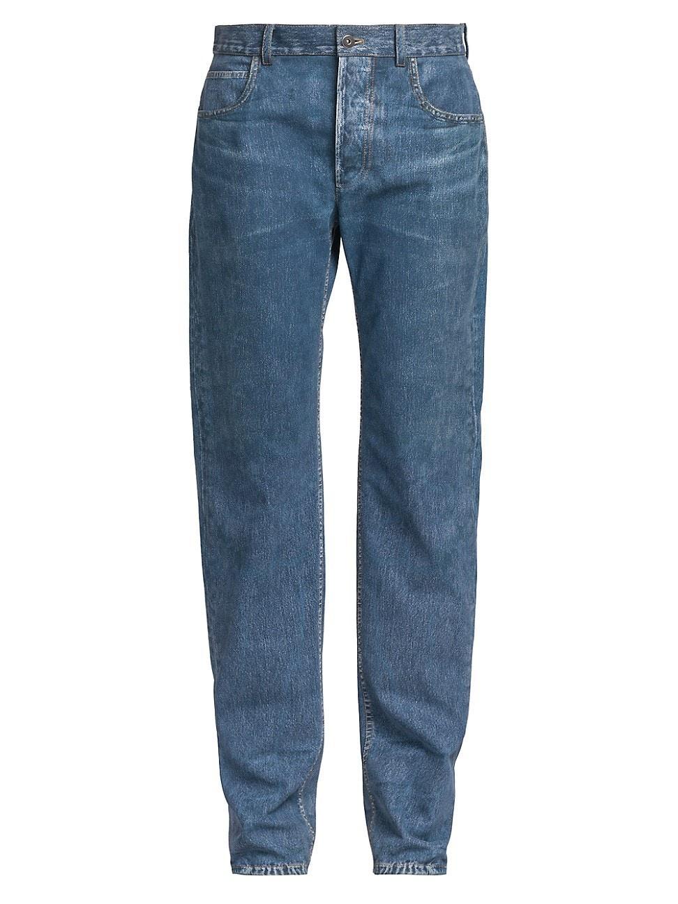 Womens Denim-Coated Leather Pants Product Image