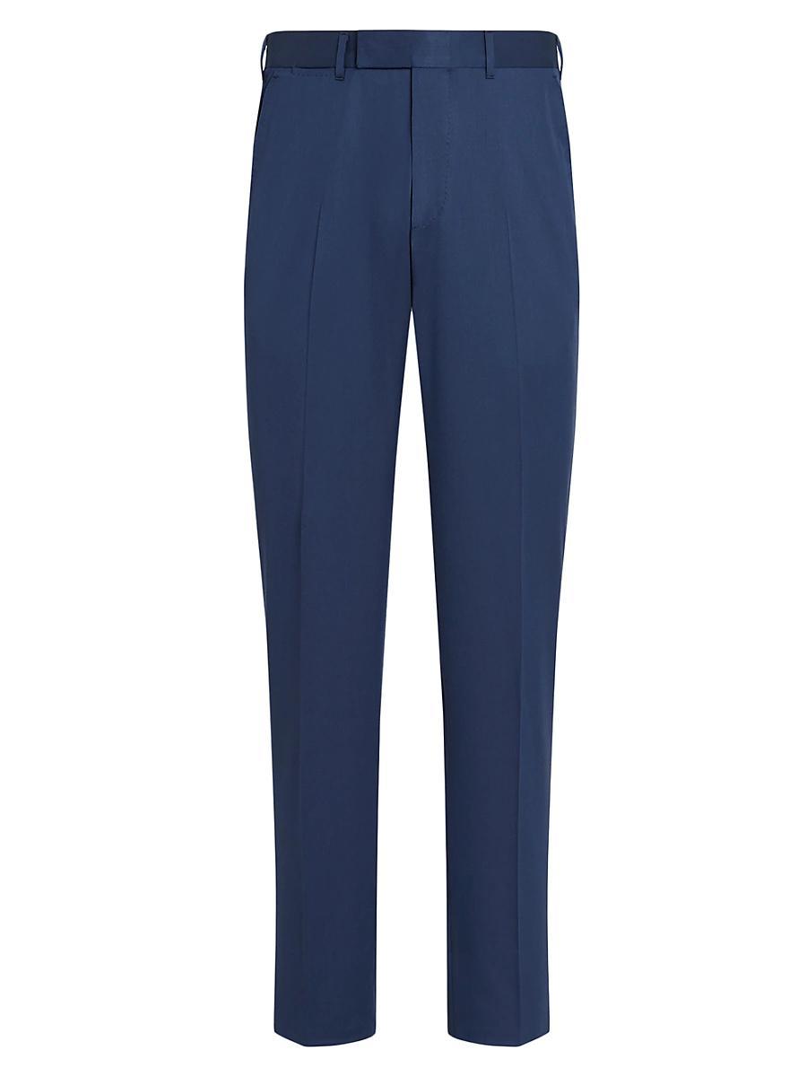 Mens Flat-Fronted Centoventimila Wool Pants Product Image