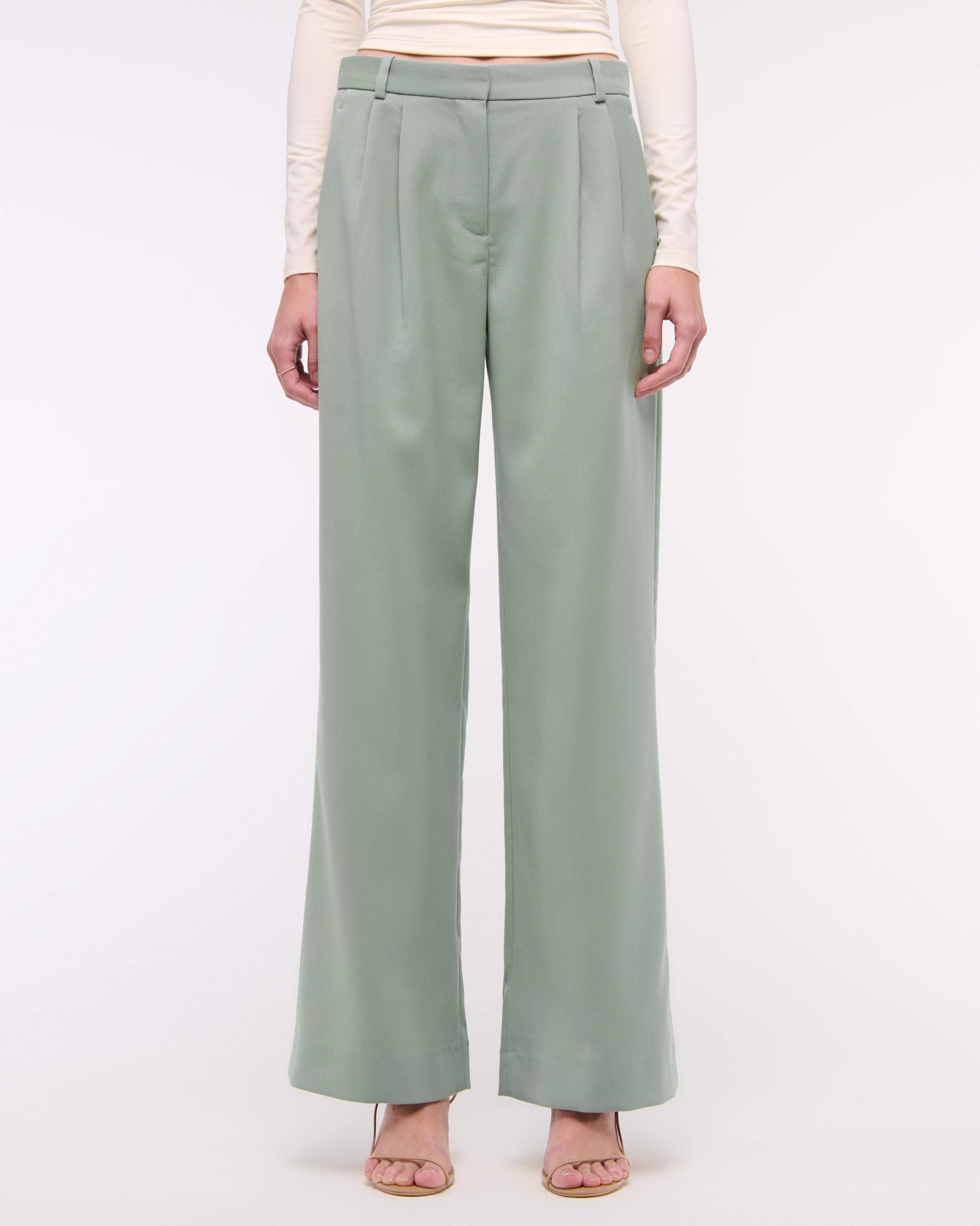 A&F Sloane Low Rise Tailored Wide Leg Pant Product Image