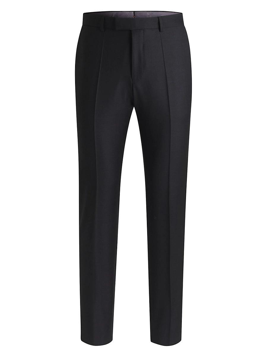 Mens Slim-Fit Trousers in Virgin Wool with Stretch Product Image