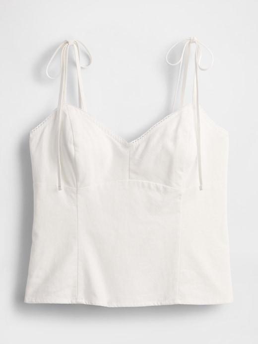 Linen-Blend Tie-Strap Cami Product Image