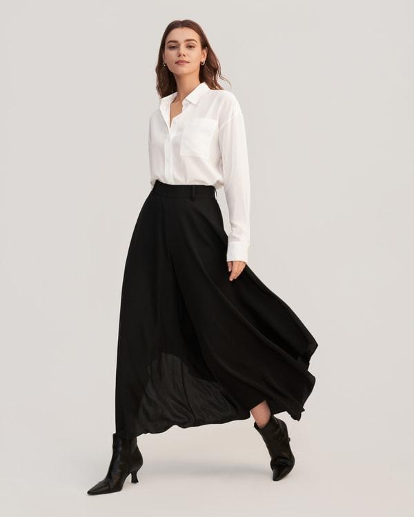 Drop Shoulders Oversize Silk Shirt Product Image