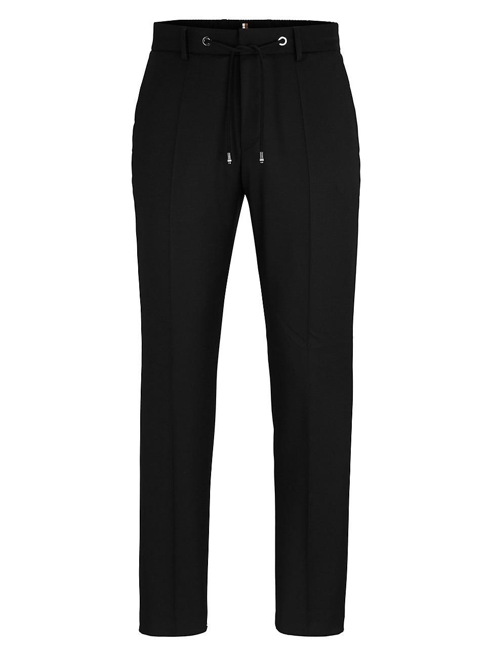 Mens Drawstring Trousers in Virgin Wool Serge Product Image