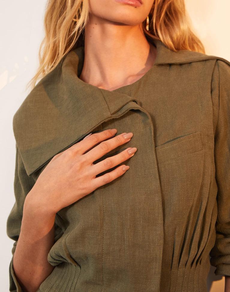 Selena Short Jacket - Evergreen Product Image